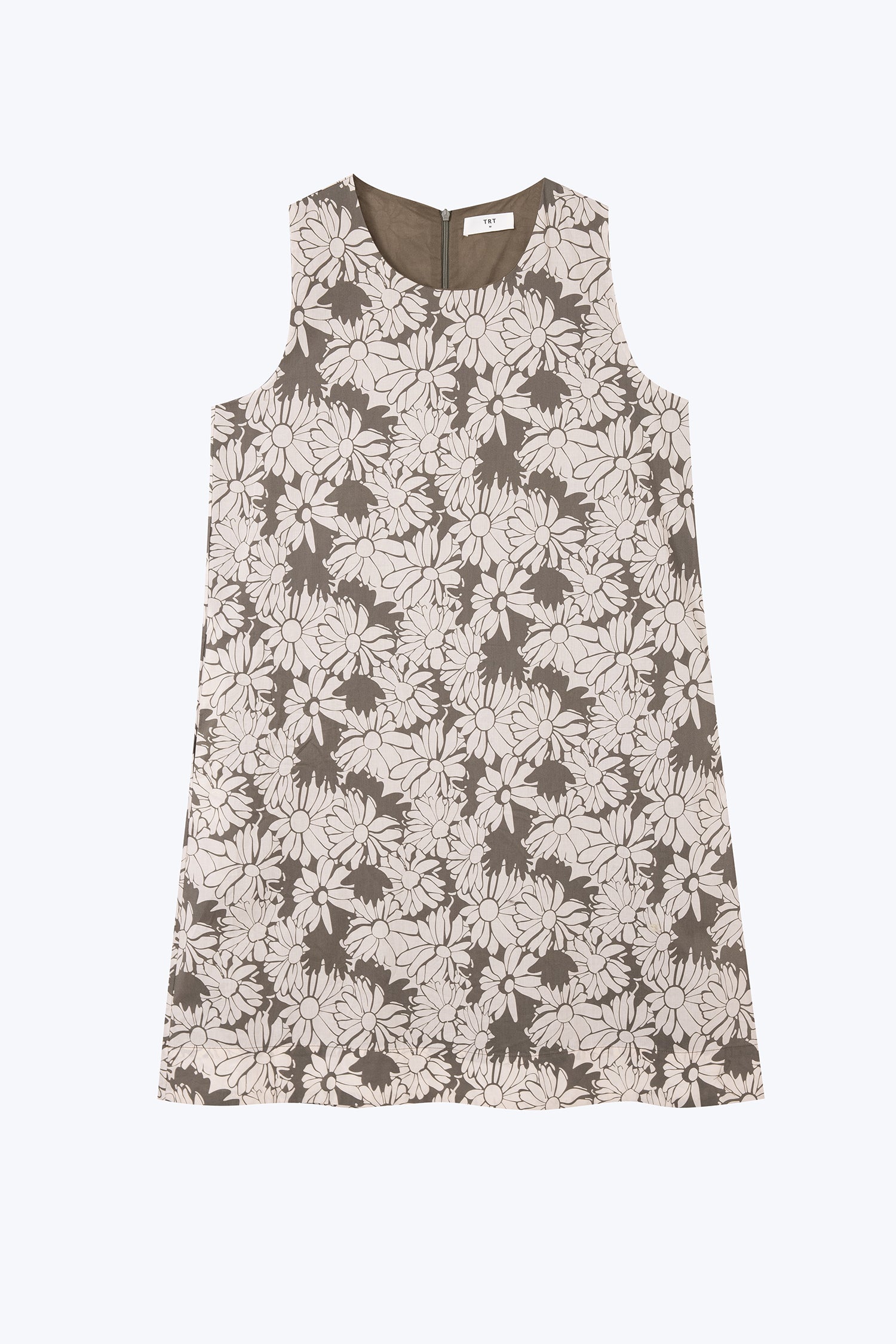 Floral Sleeveless Dress - Olive Floral