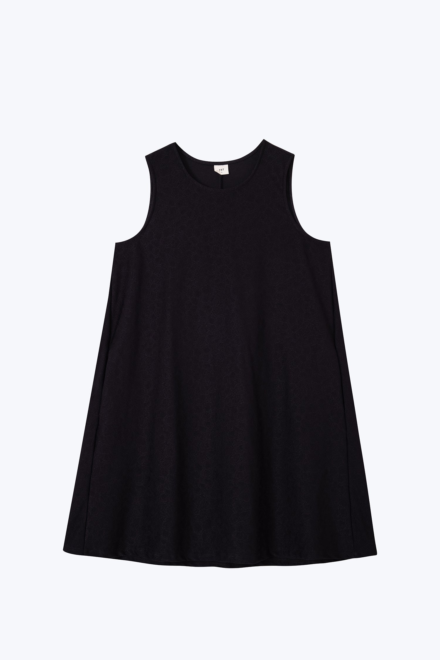 Floral Embossed Dress - Black