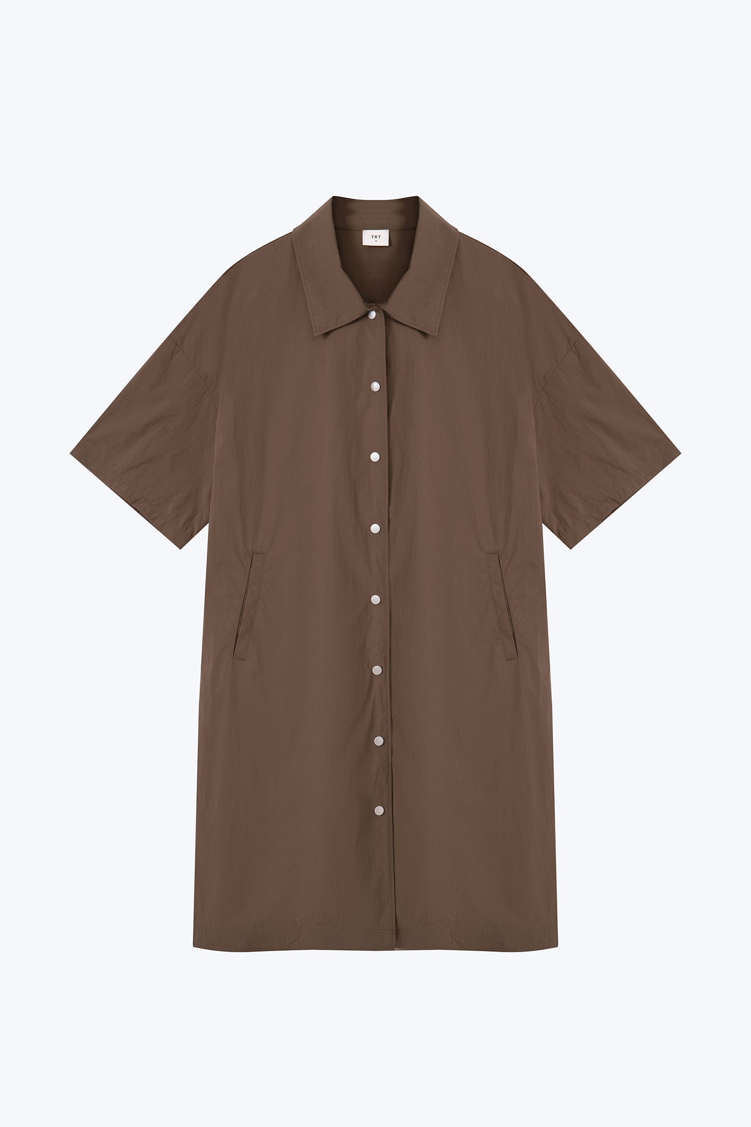 Button Down Collared Dress - Army Green