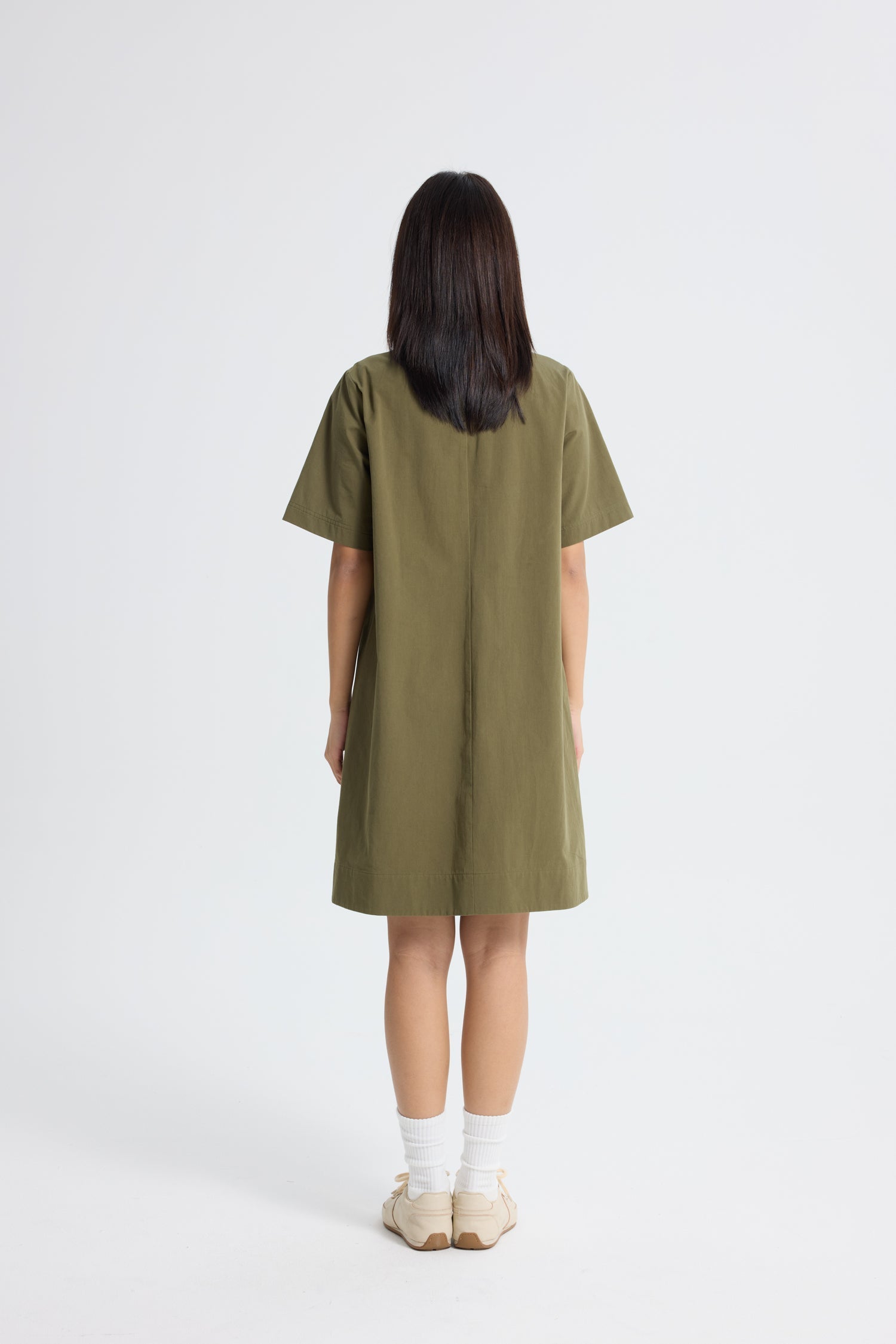 Flap Pocket Utility Dress - Army Green