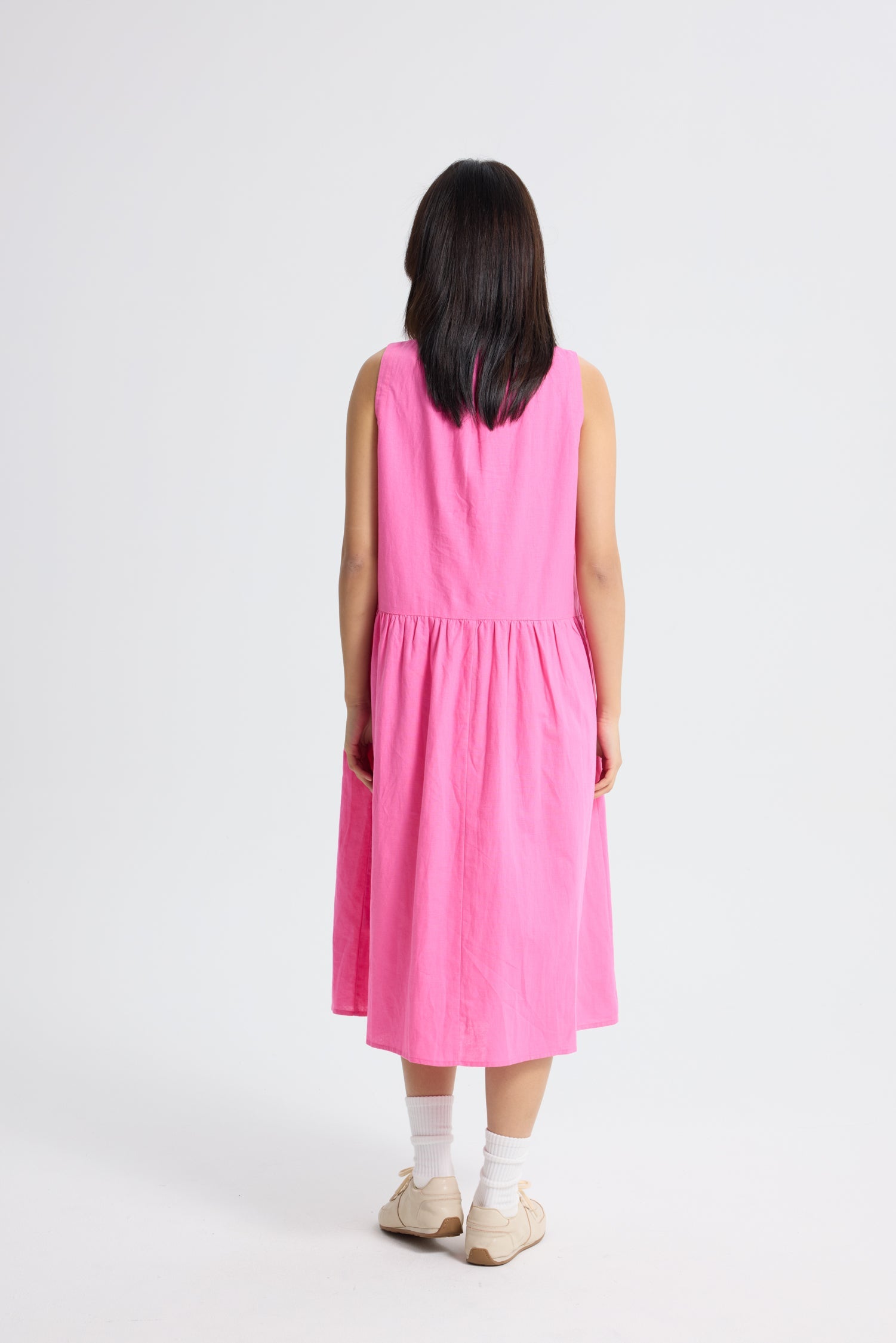 Gathered Dress - Pink