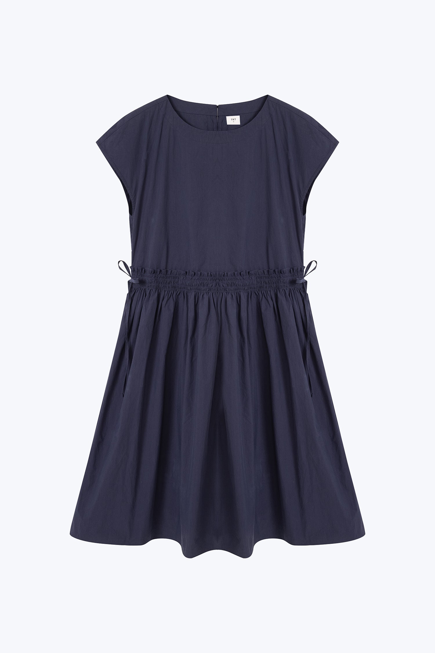 Gathered Dress - Navy