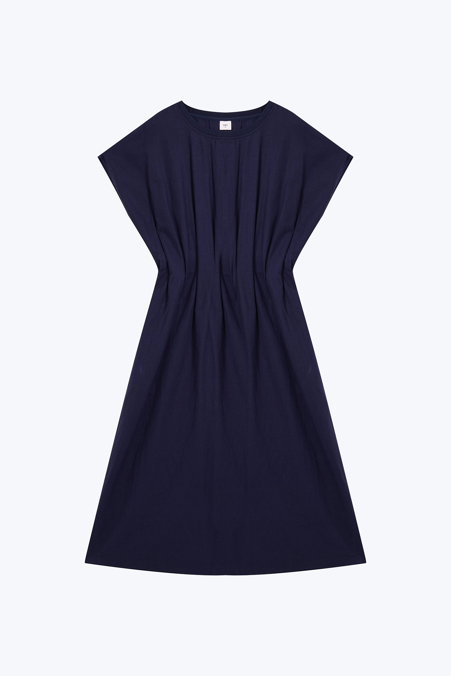 Pleated Waist Dress - Navy