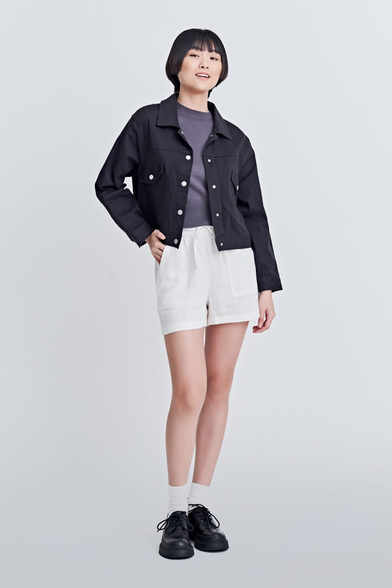 Cotton Twill Front Flap Jacket