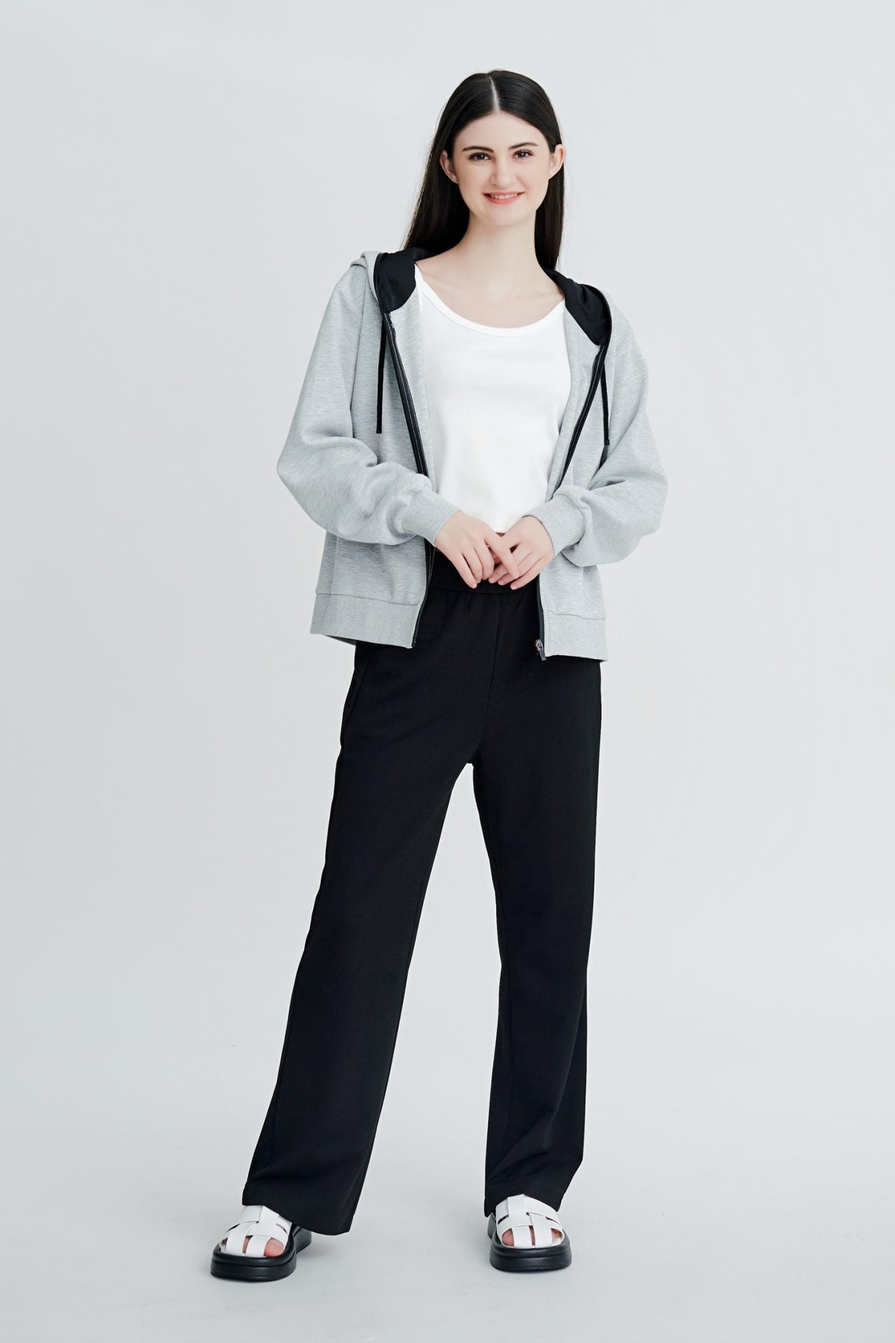 Cotton Front Zip Hoodie