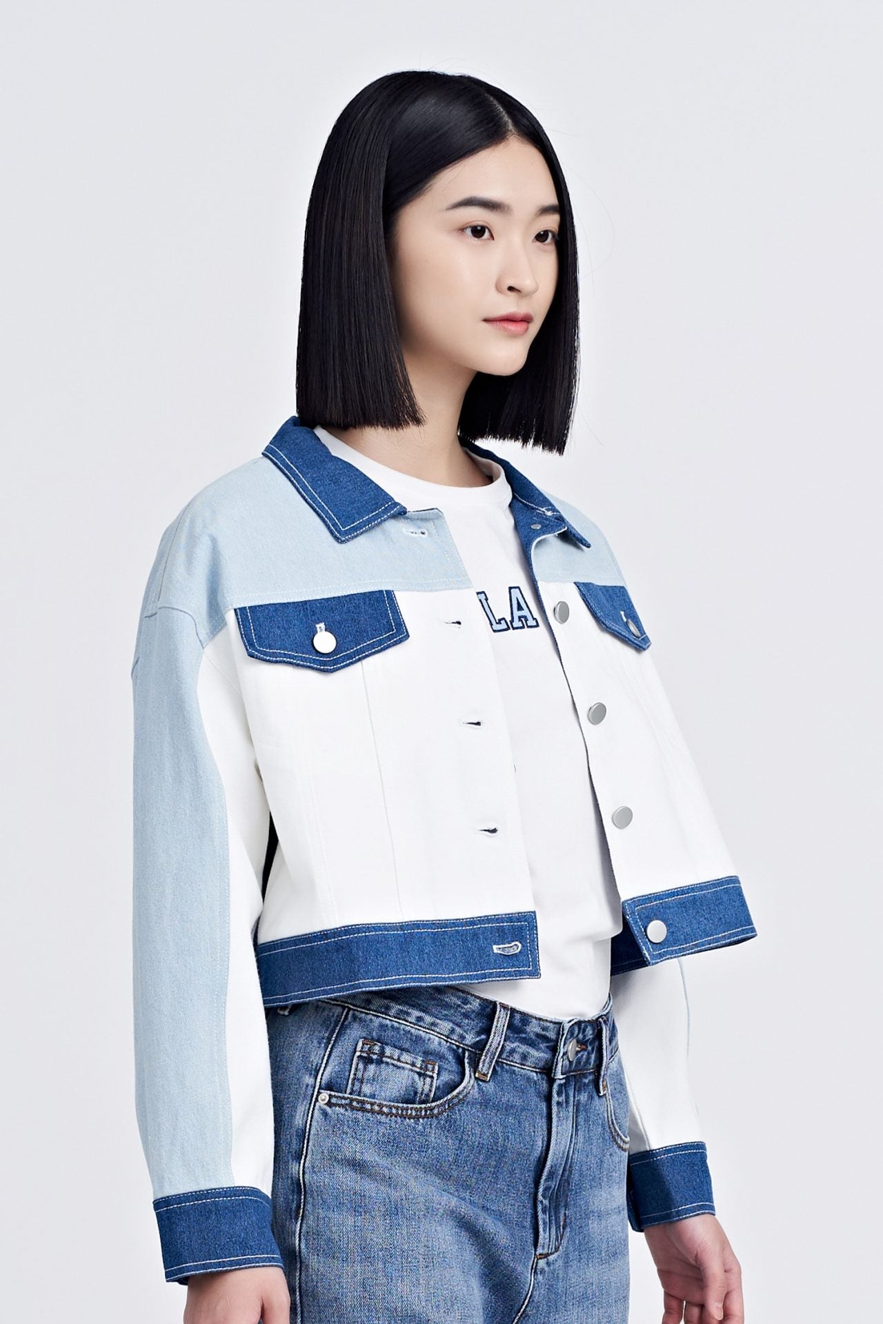 Denim Colourblock Jacket