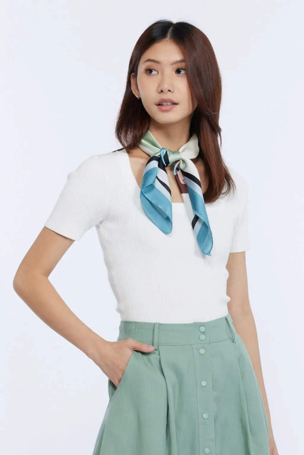 Knitted Square Neck Top