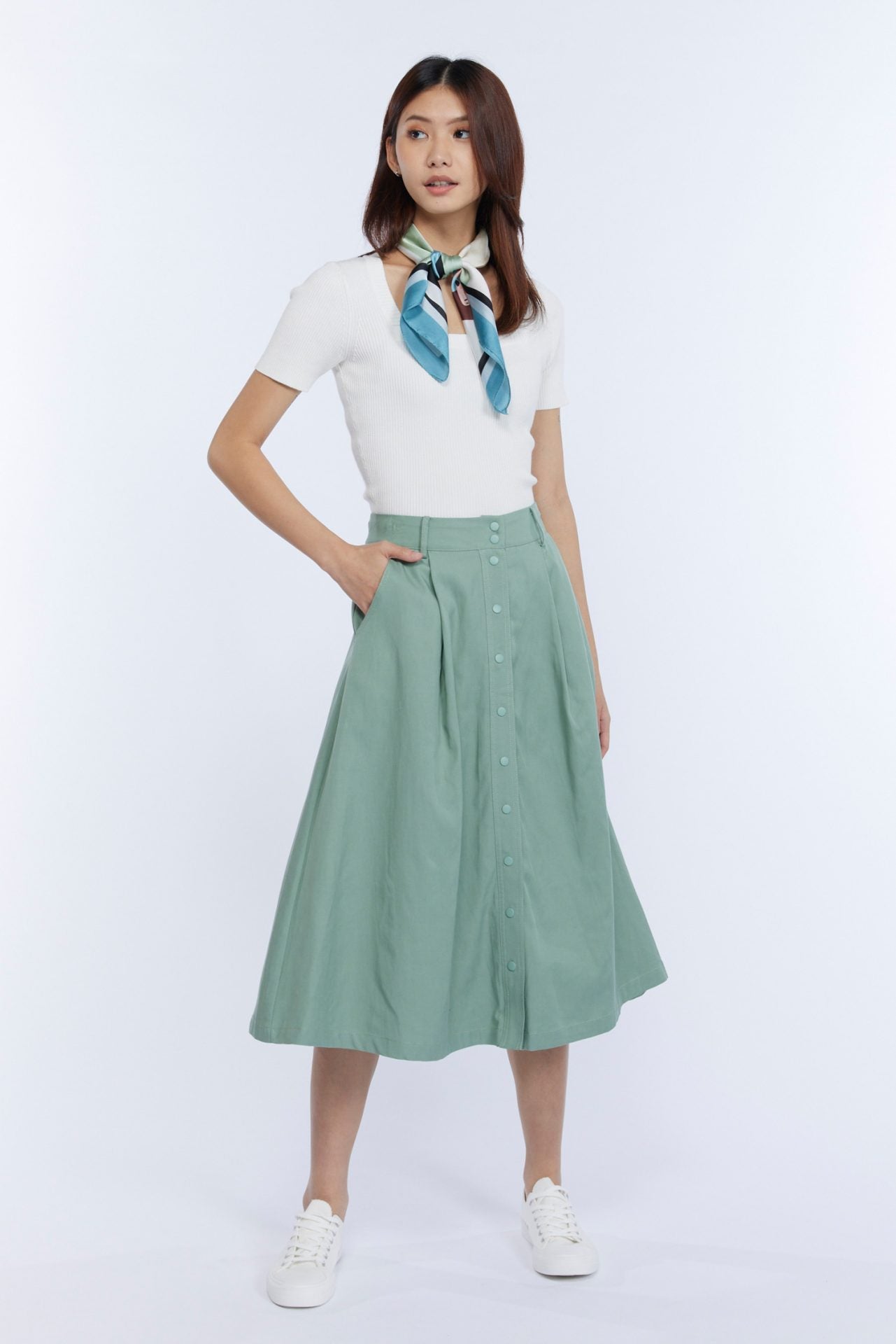 Knitted Square Neck Top