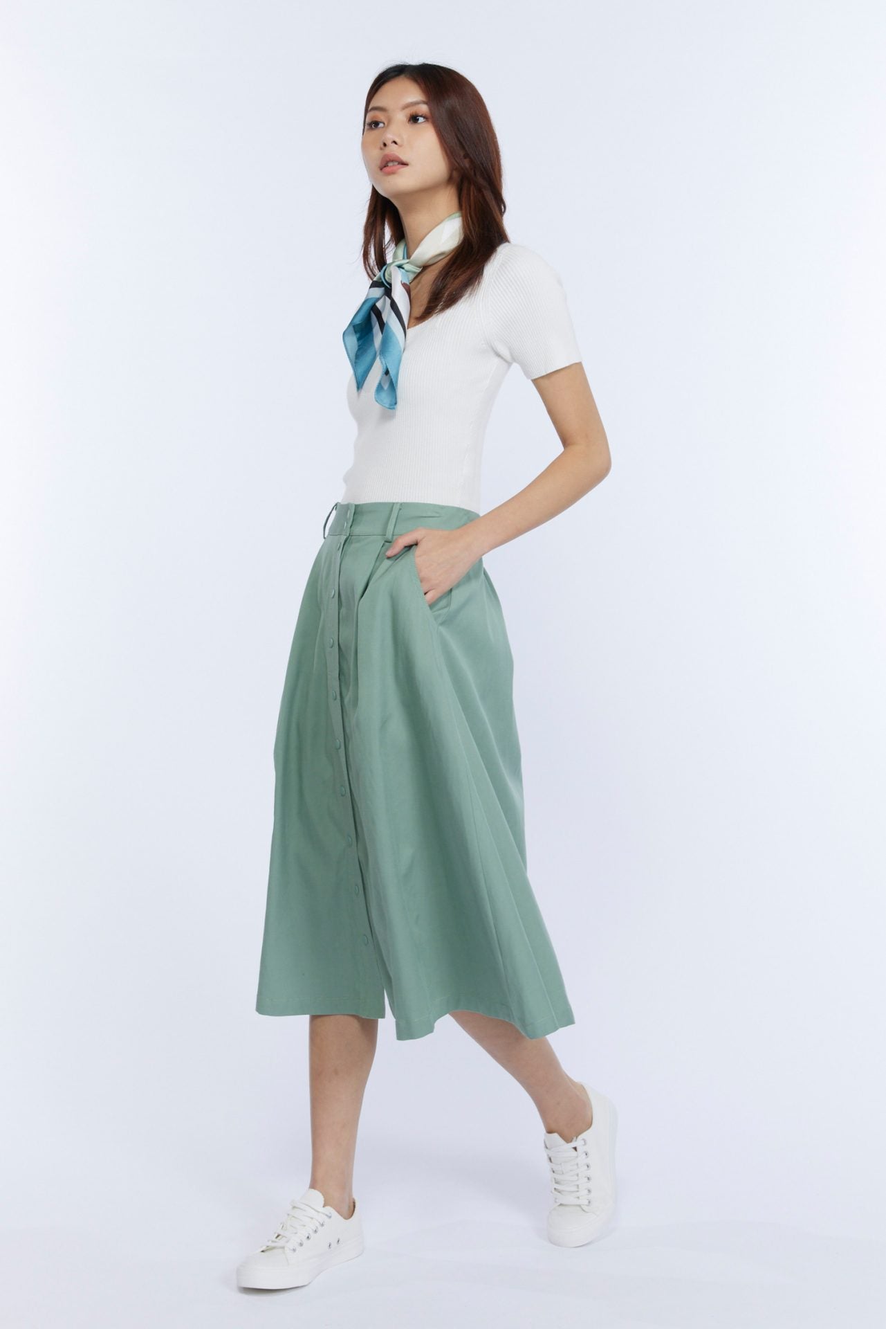 Knitted Square Neck Top