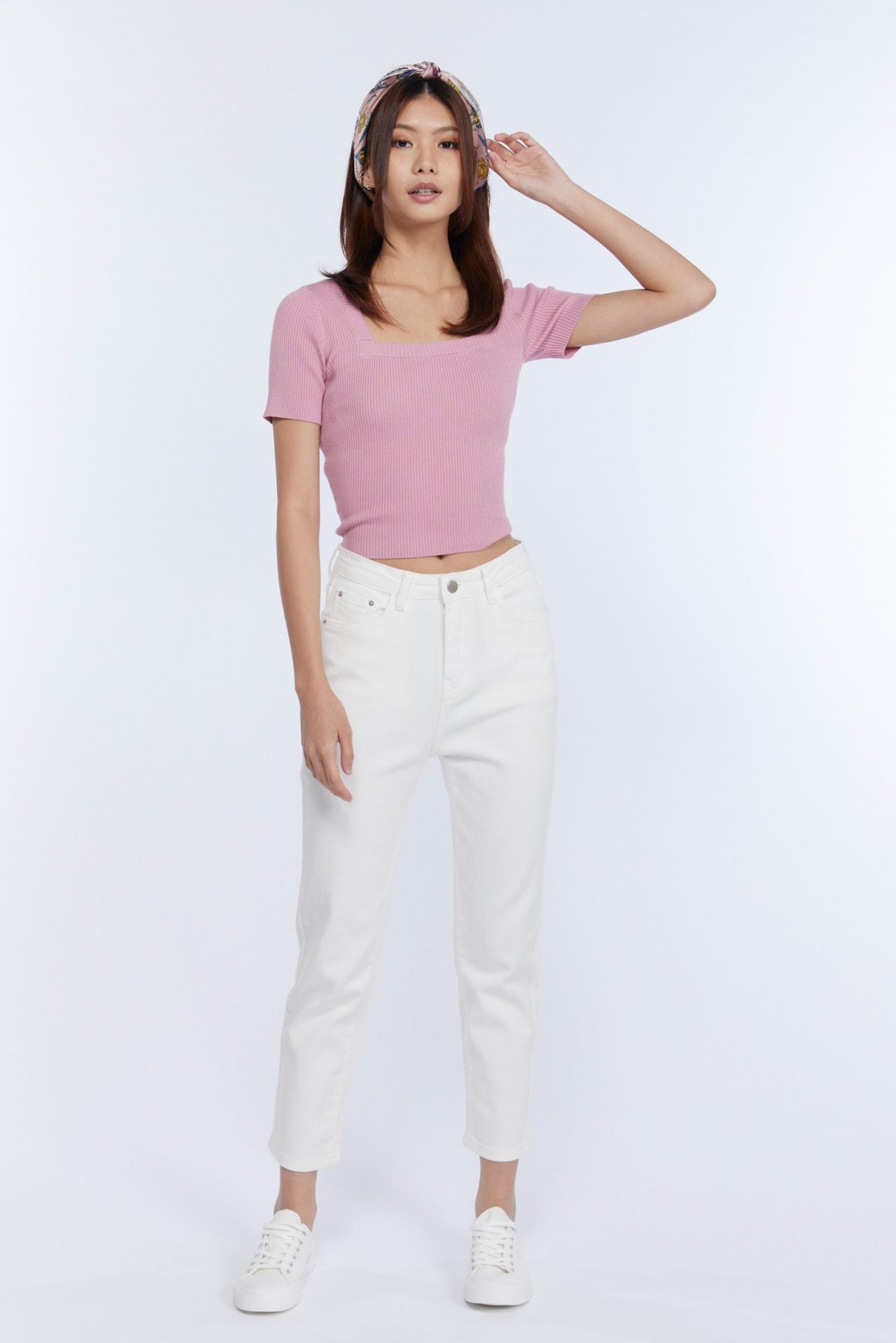 Knitted Square Neck Top