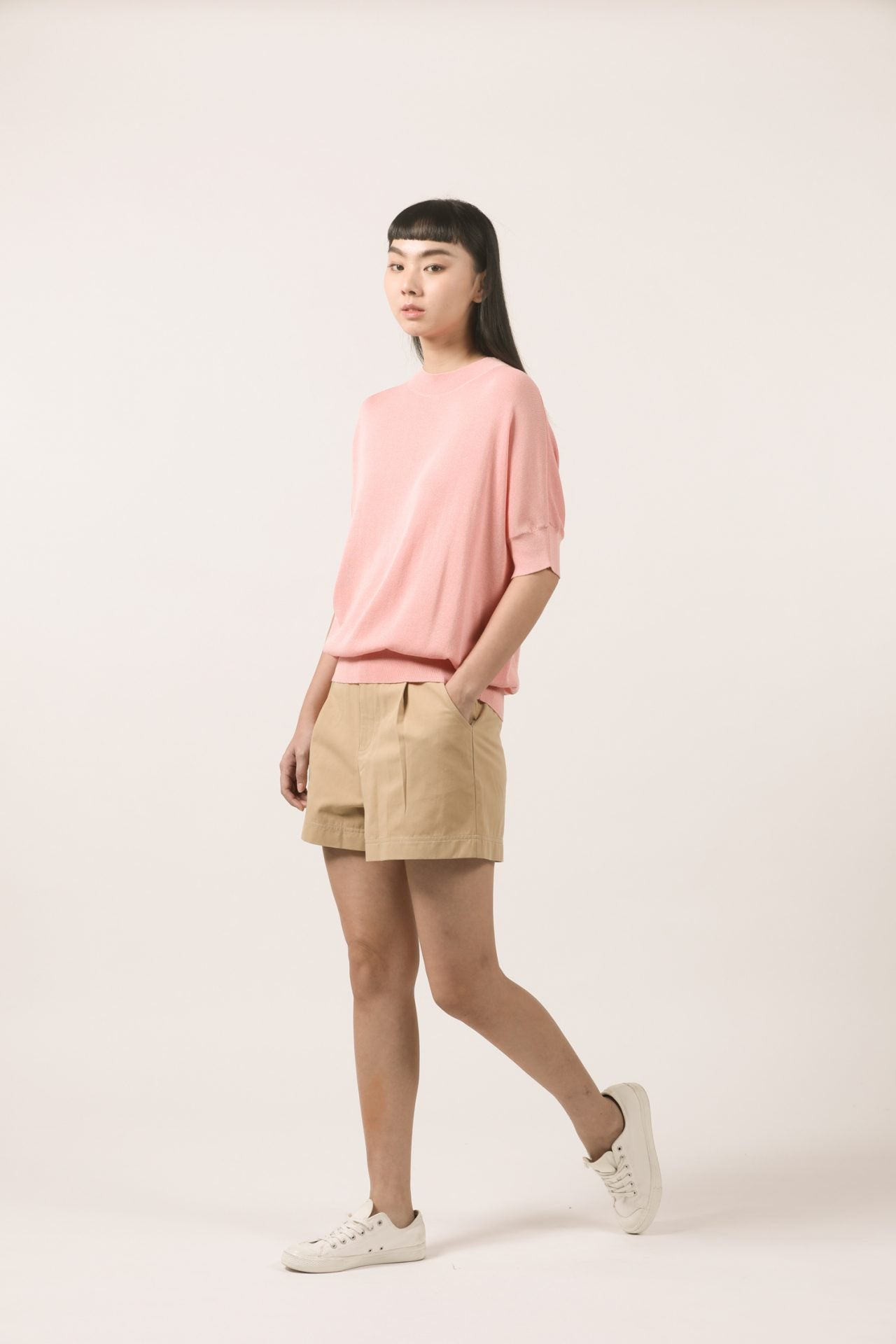 Knitted Dolman Sleeves Top