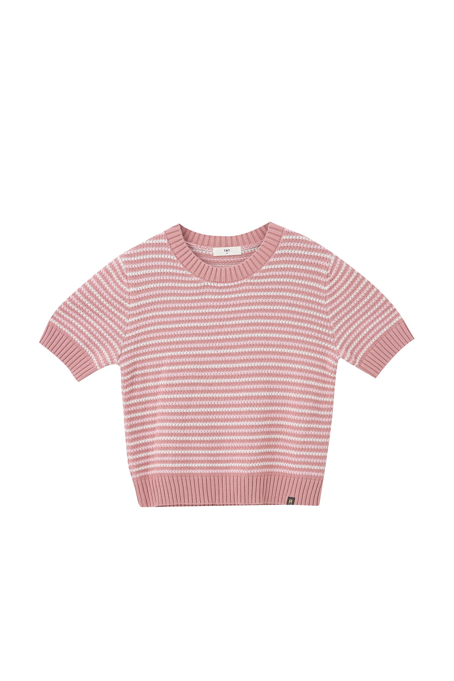 Knitted Multi-Colour Weave Top - Blush
