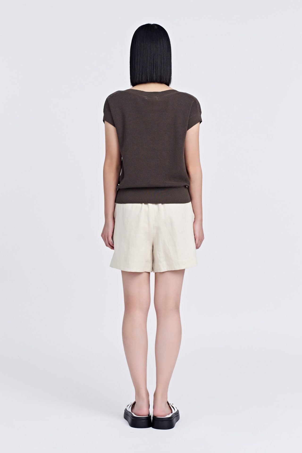 Knitted Wide Neck Top