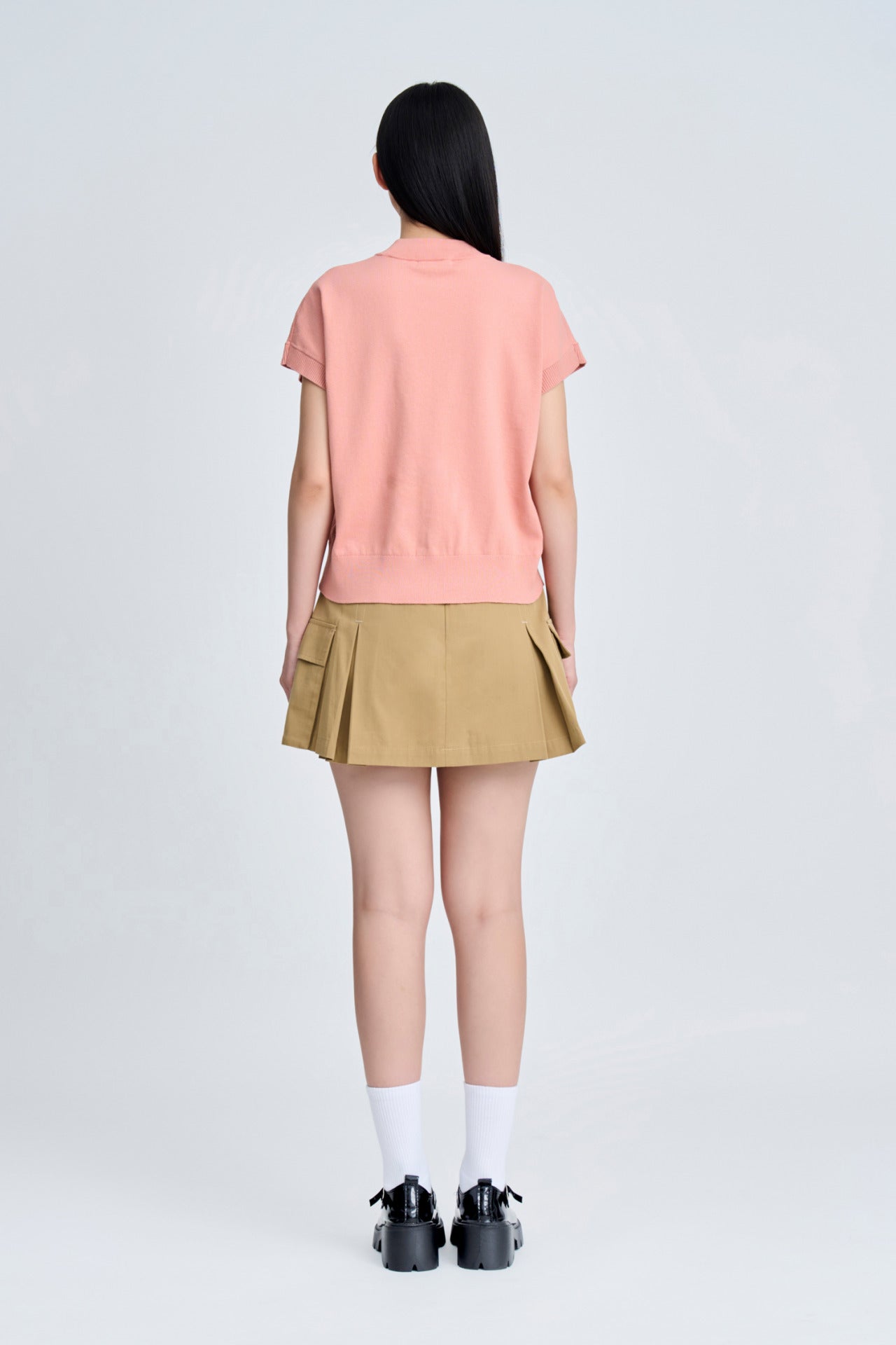 Knitted Cap Sleeve Top - Blush