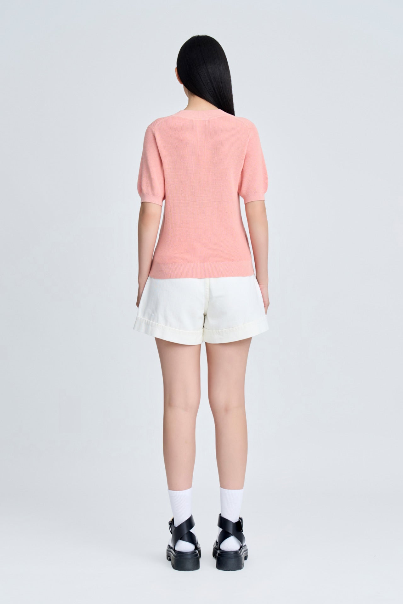 Knitted Short Sleeve Top