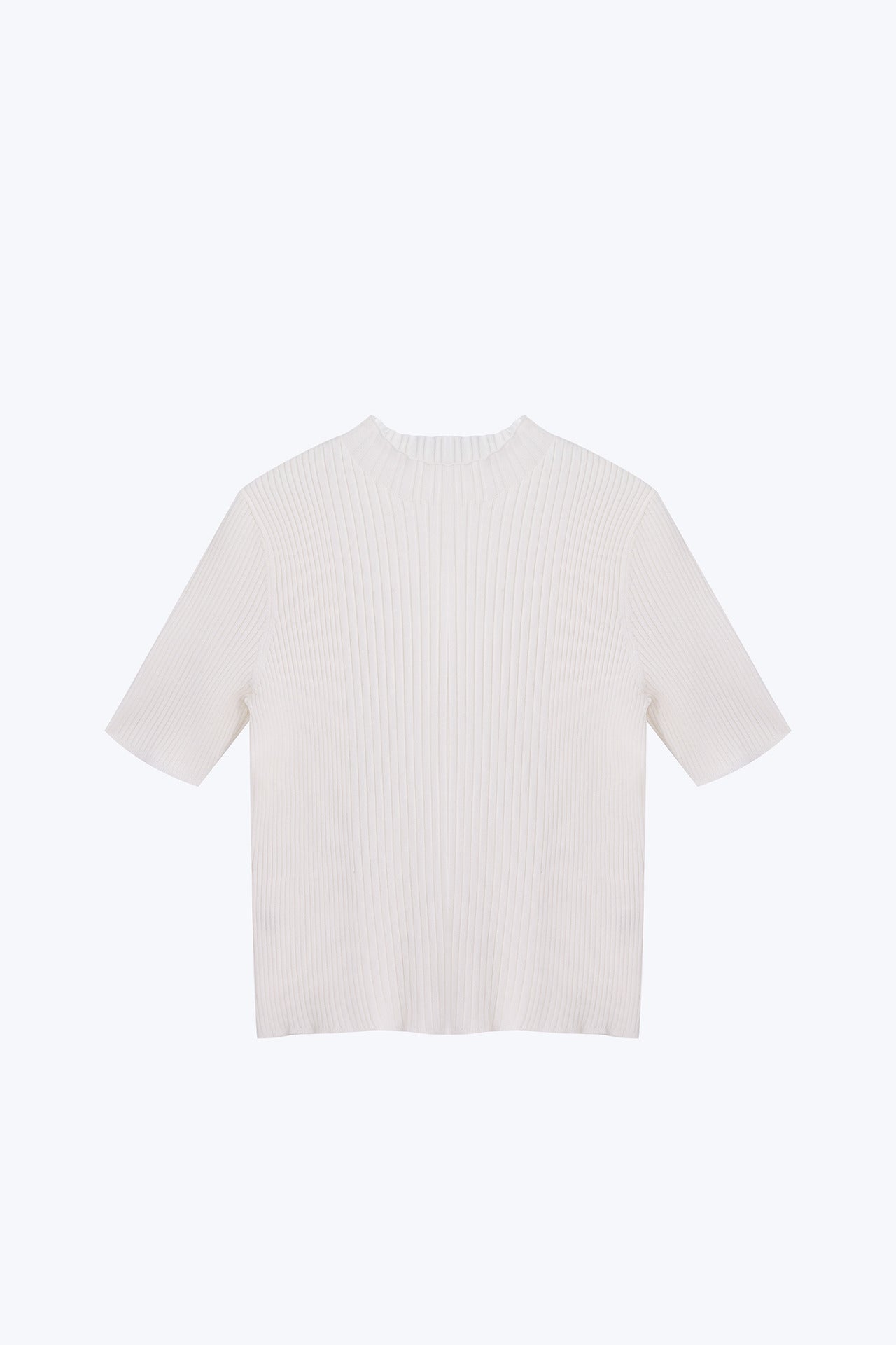 Knitted Ribbed Top - Cream