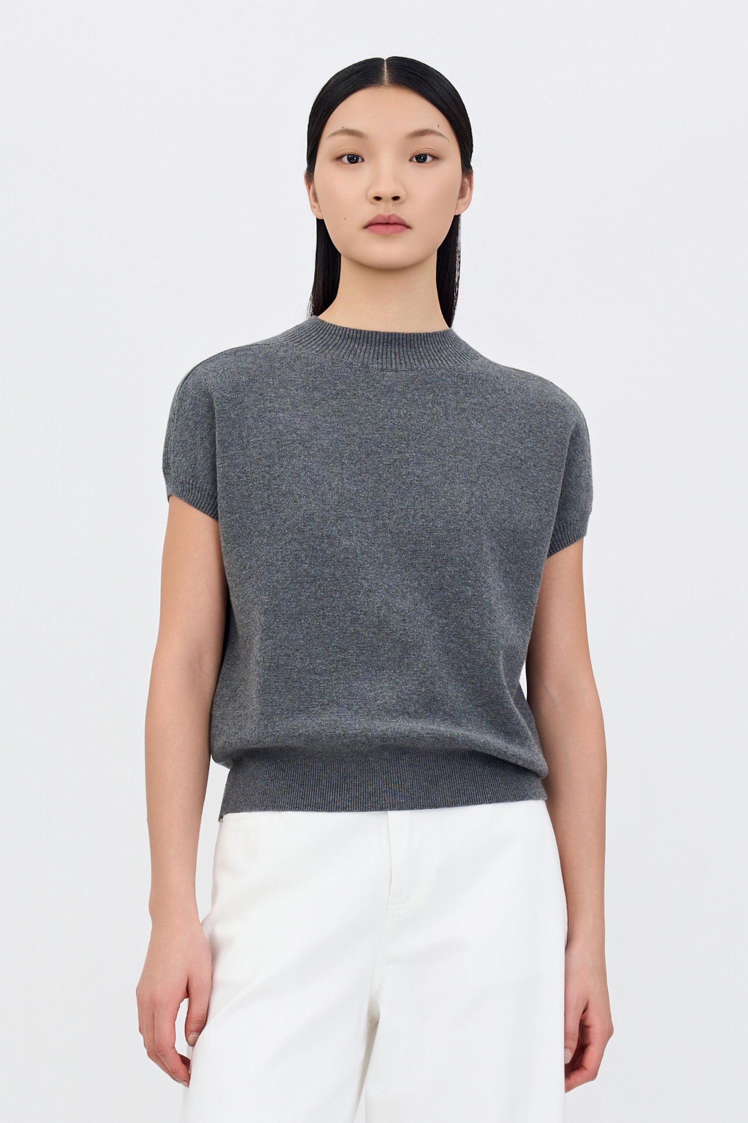 Knitted Top - Dark Grey