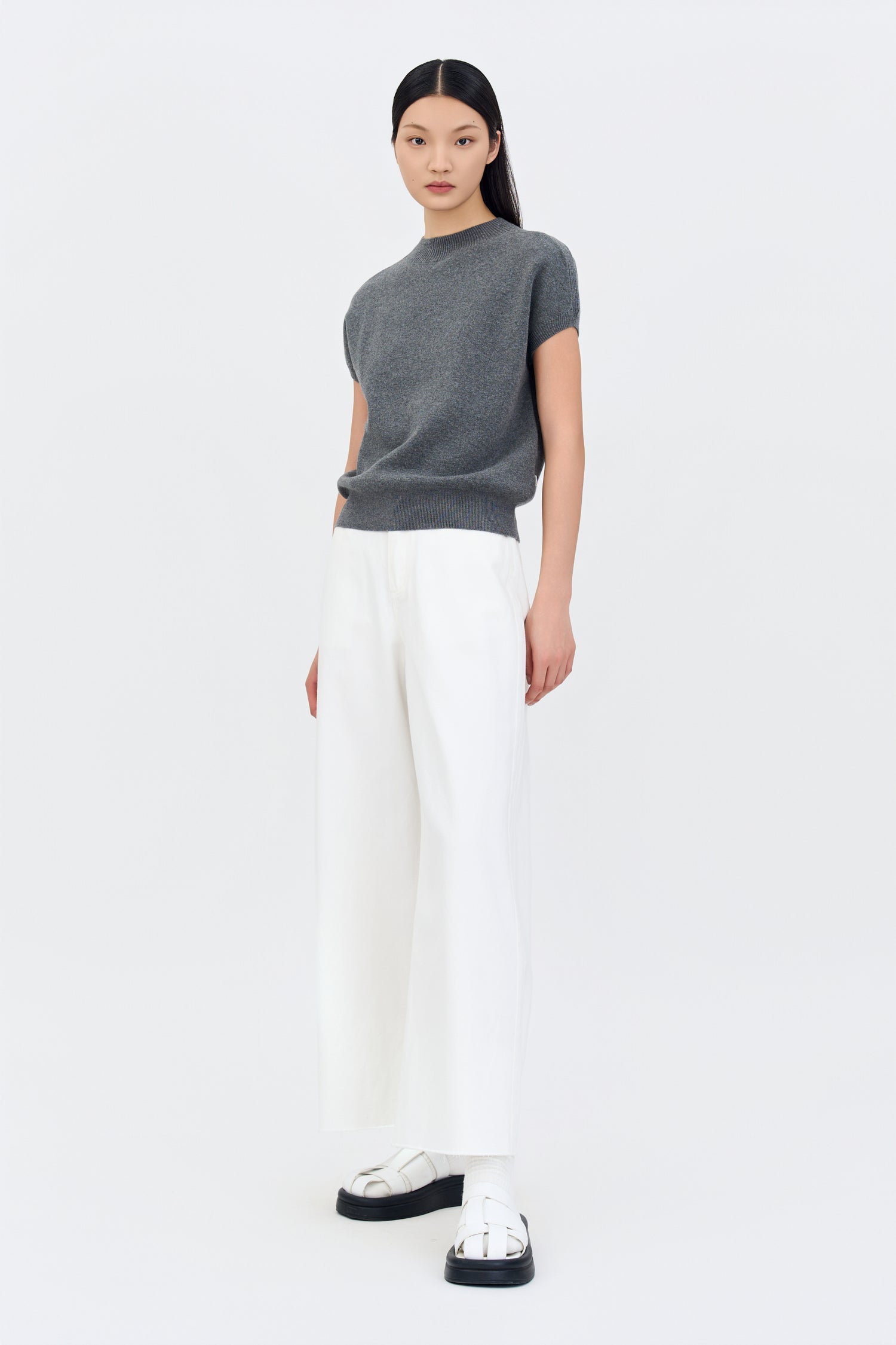 Knitted Top - Dark Grey