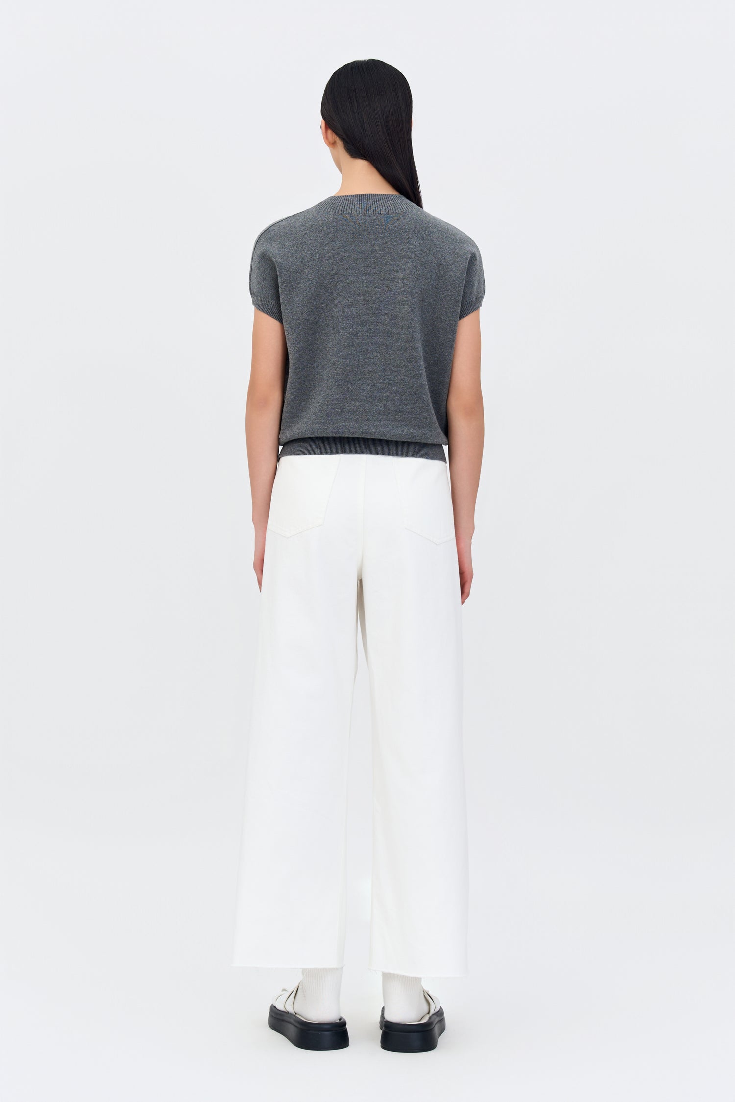 Knitted Top - Dark Grey