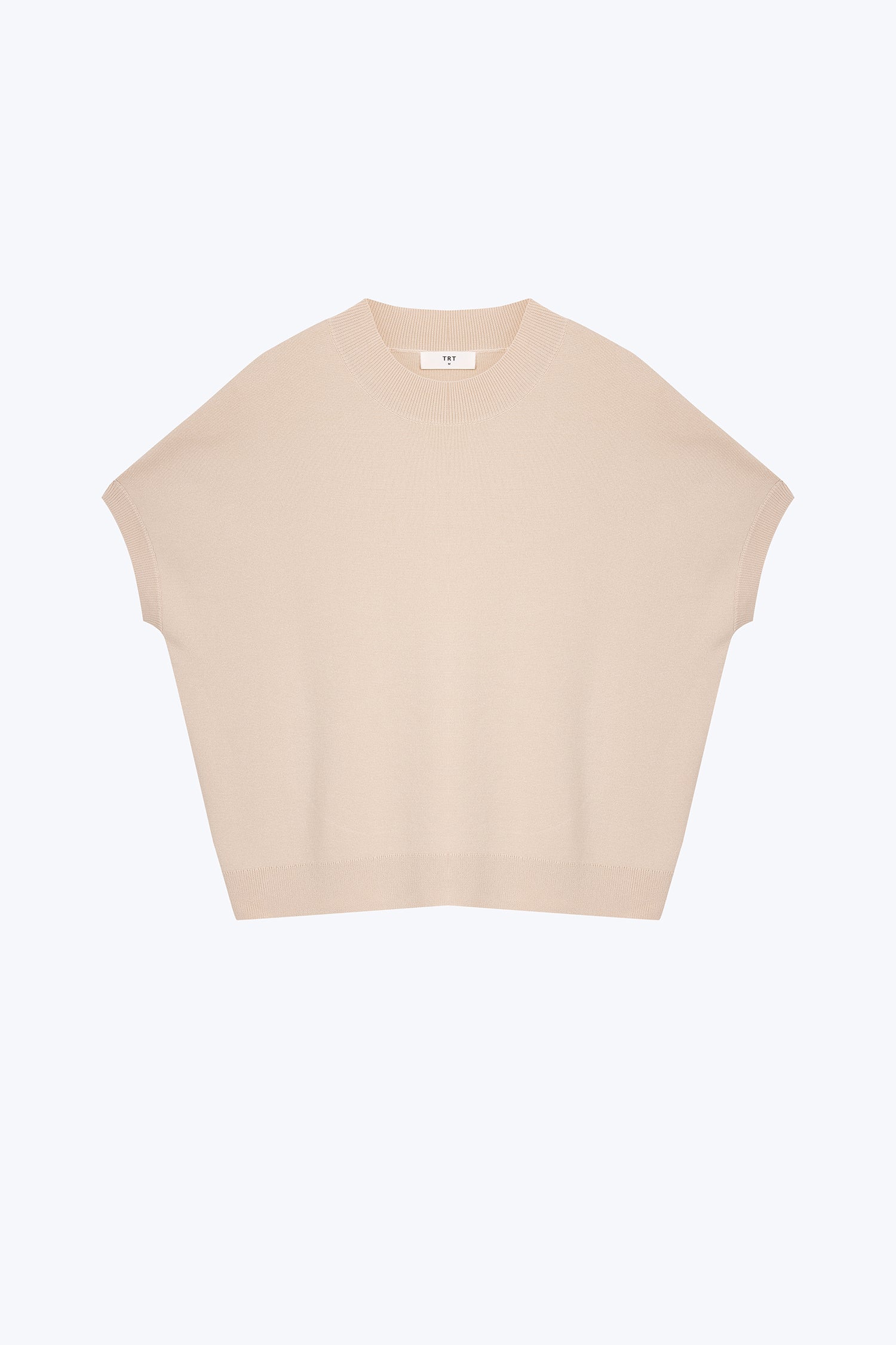 Knitted Wide Cut Top - Ecru