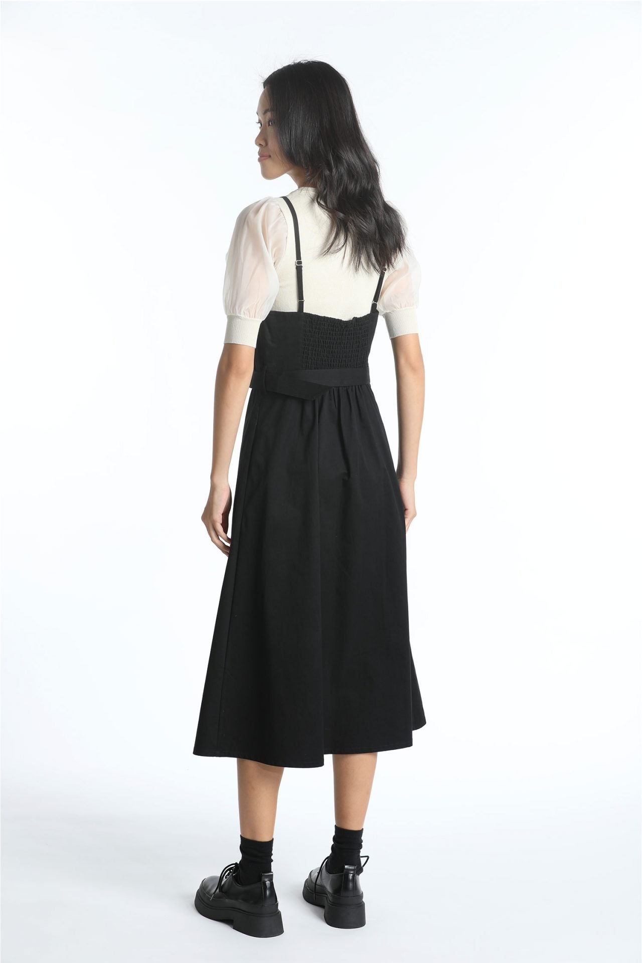 Knitted Puff Sleeves Top - Ecru