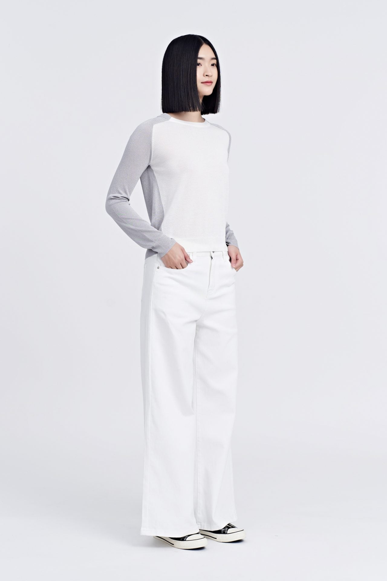 Shimmer Colour Block Sweater