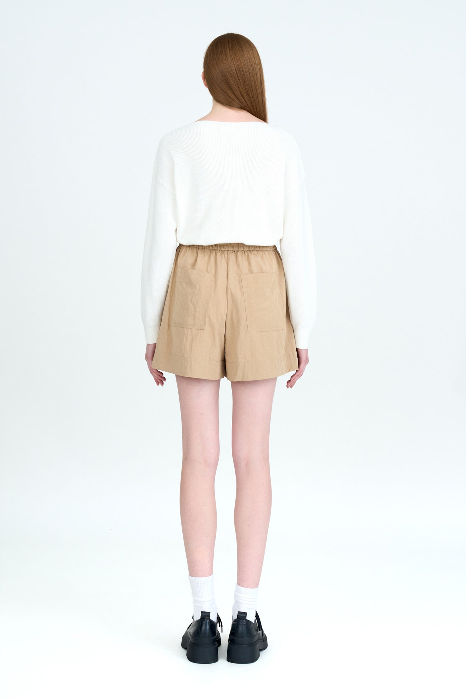 Knitted Boat Neck Top - Cream