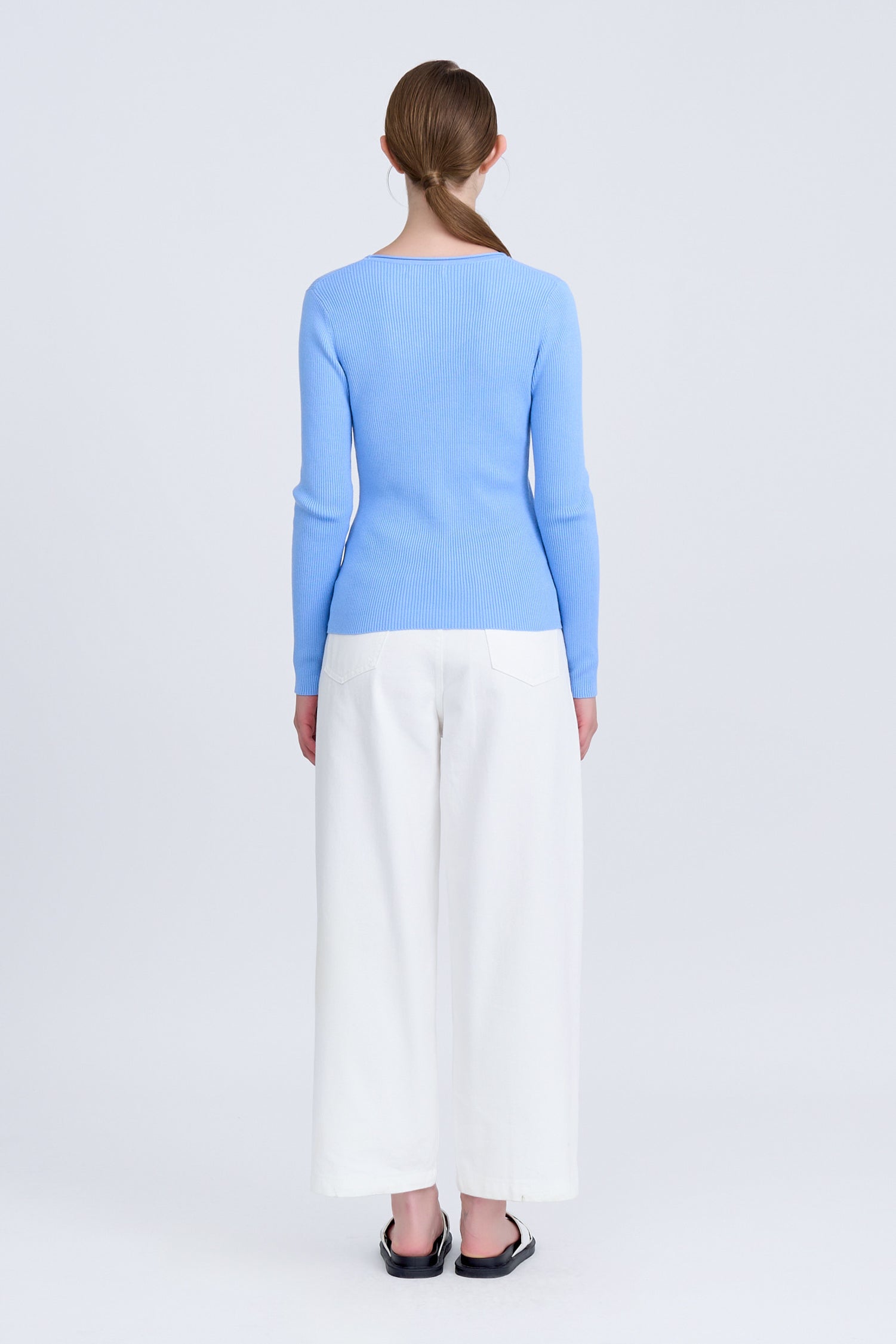 Scoop Neck Knitted Top