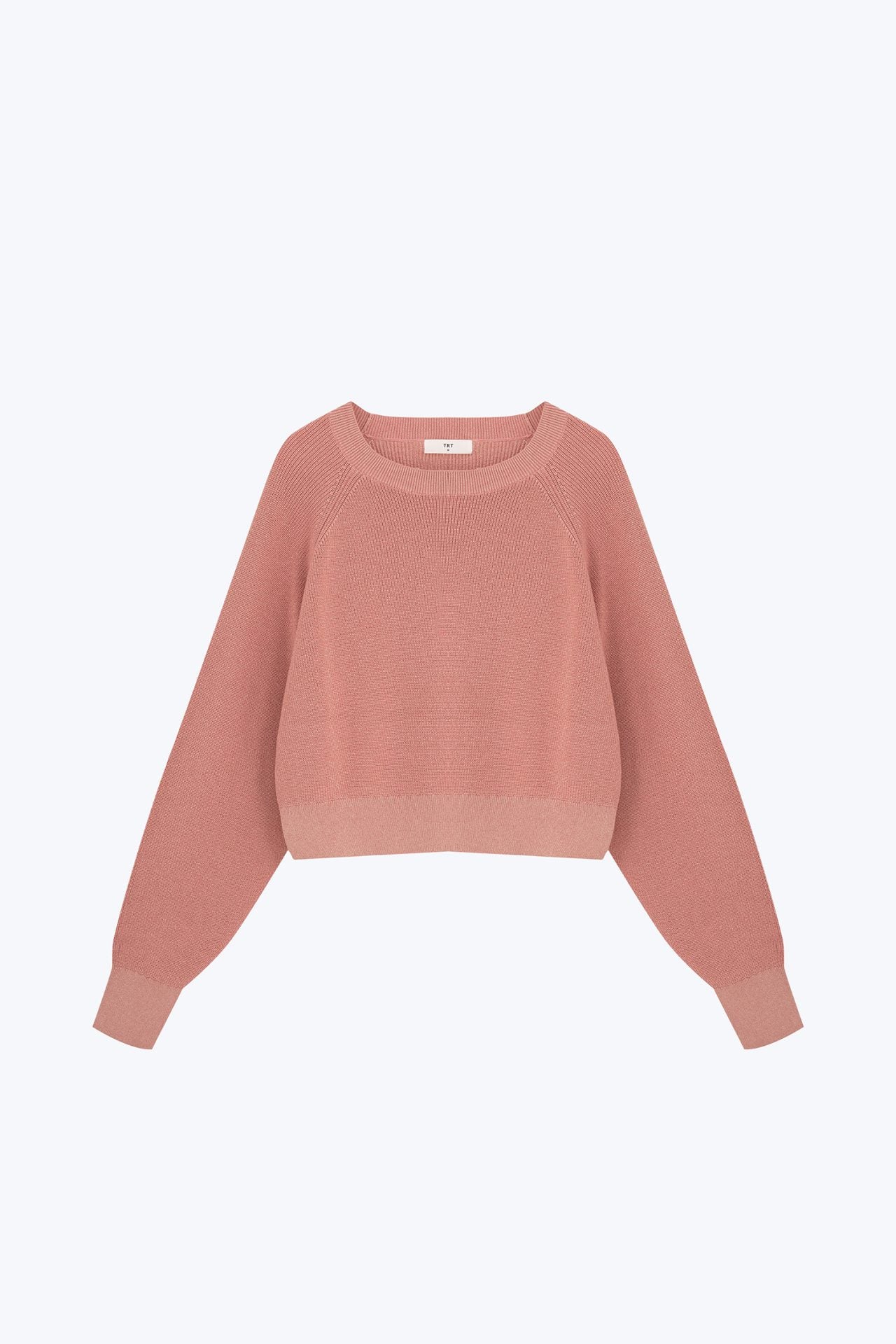 Knitted Long Sleeve Shimmer Sweater - Shimmer Blush