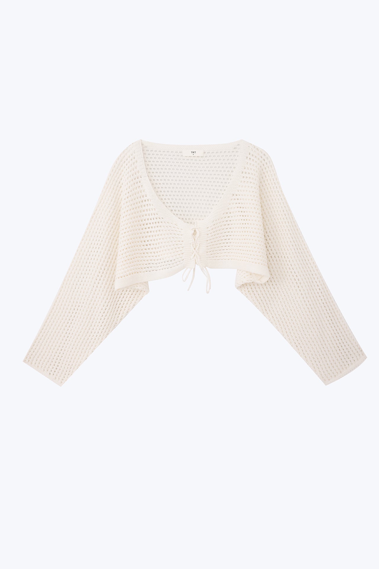 Knitted Mesh Cardigan - Cream