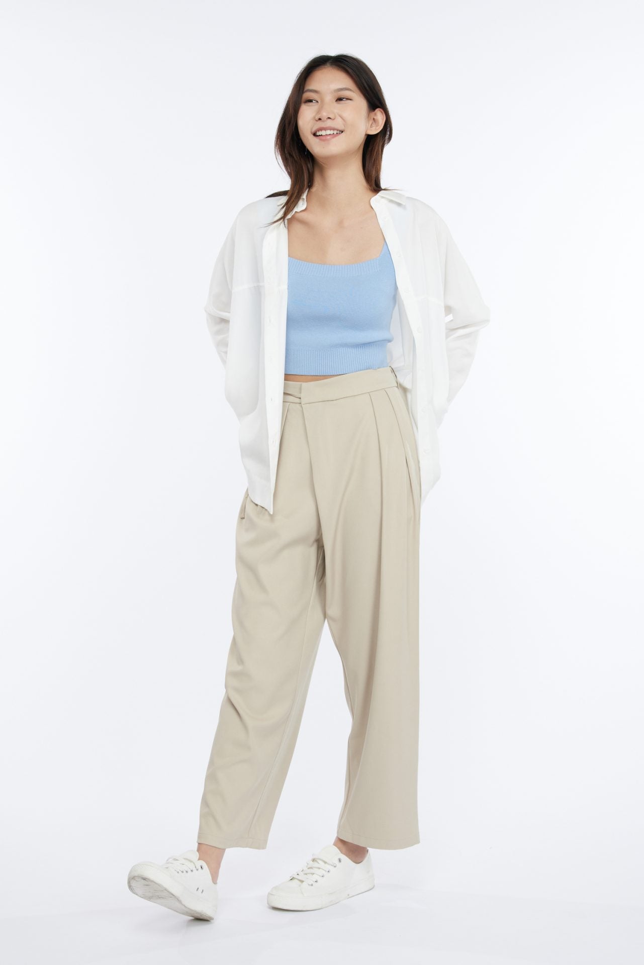 Polyester Wrapover Trousers