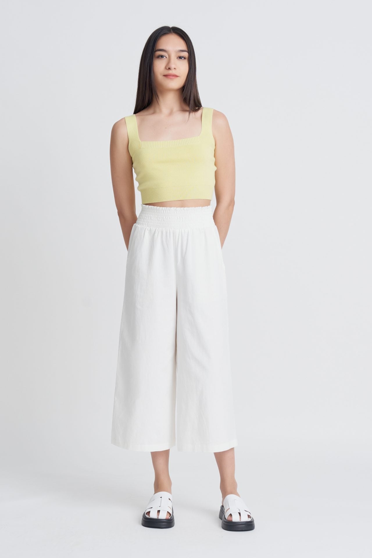 Knit Square Neck Crop Top