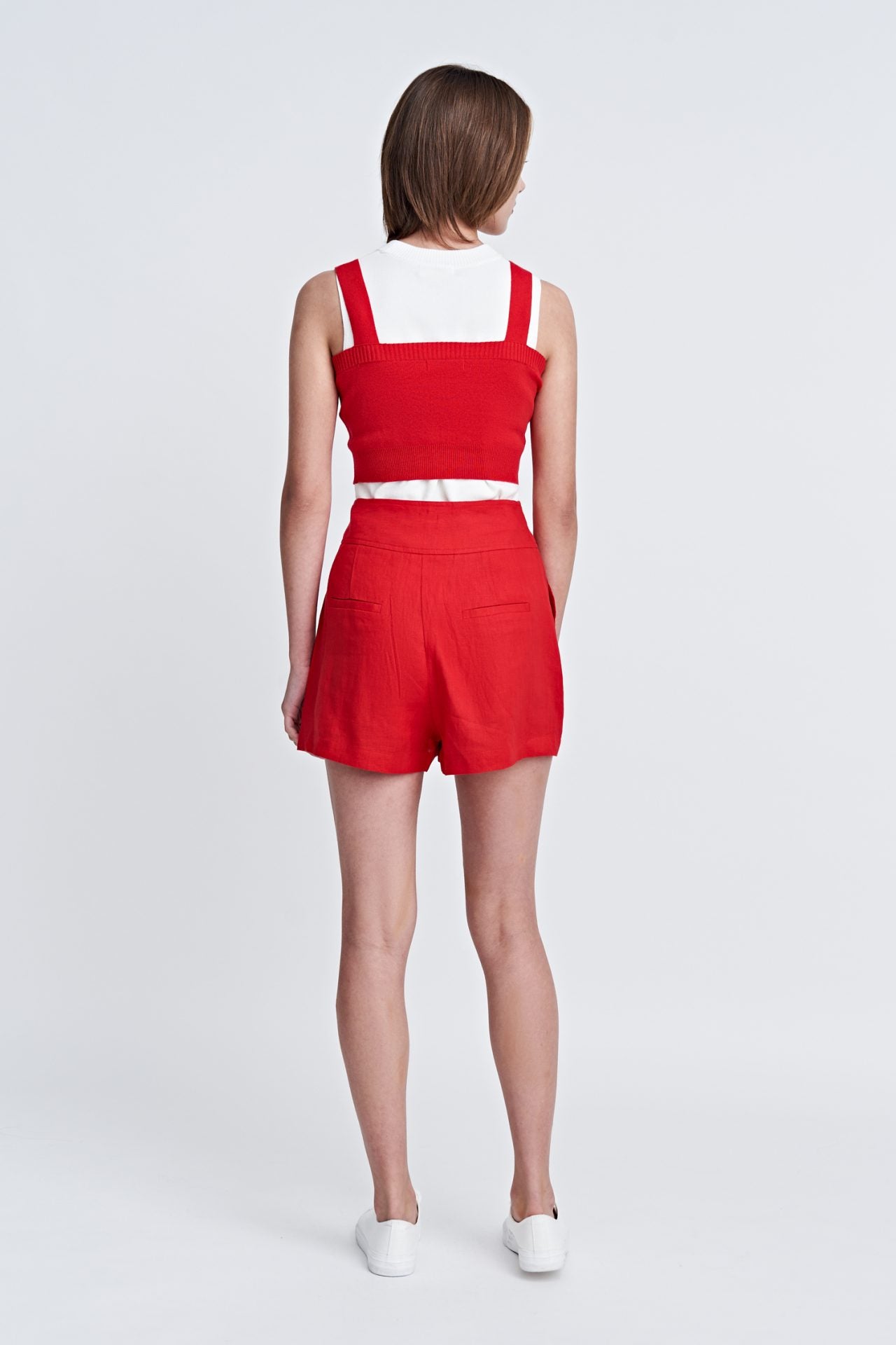 Knit Square Neck Crop Top