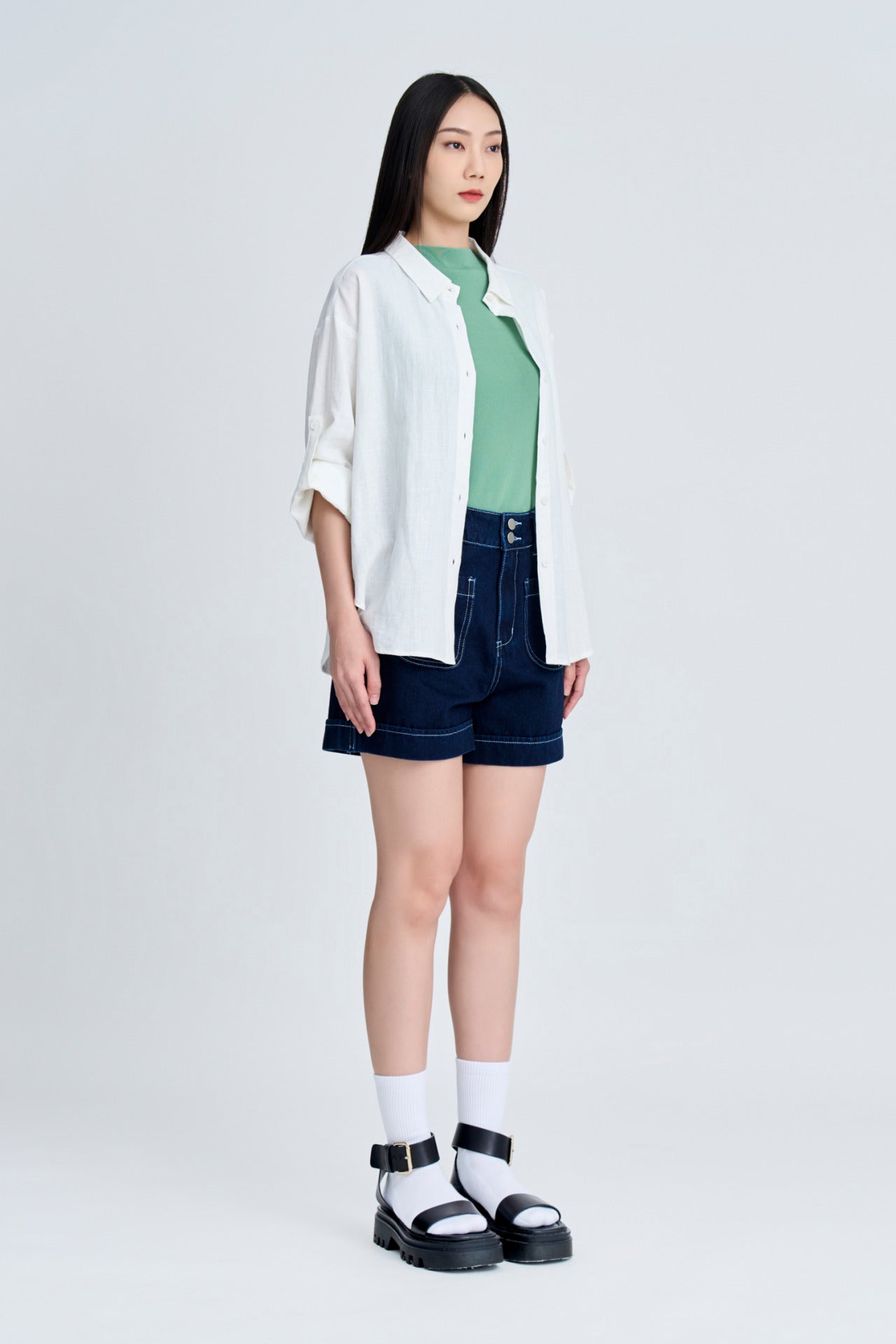 Knitted Funnel Neck Top