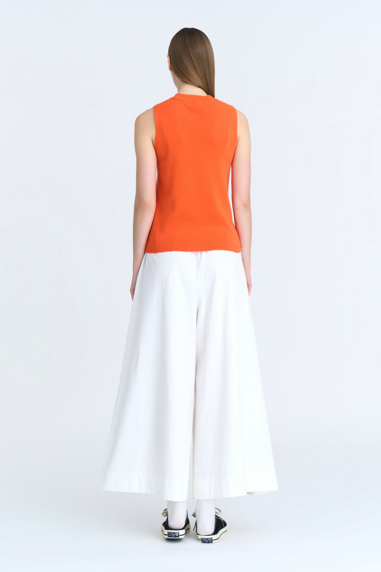 Knit Regular Sleeveless Top - Vermillion