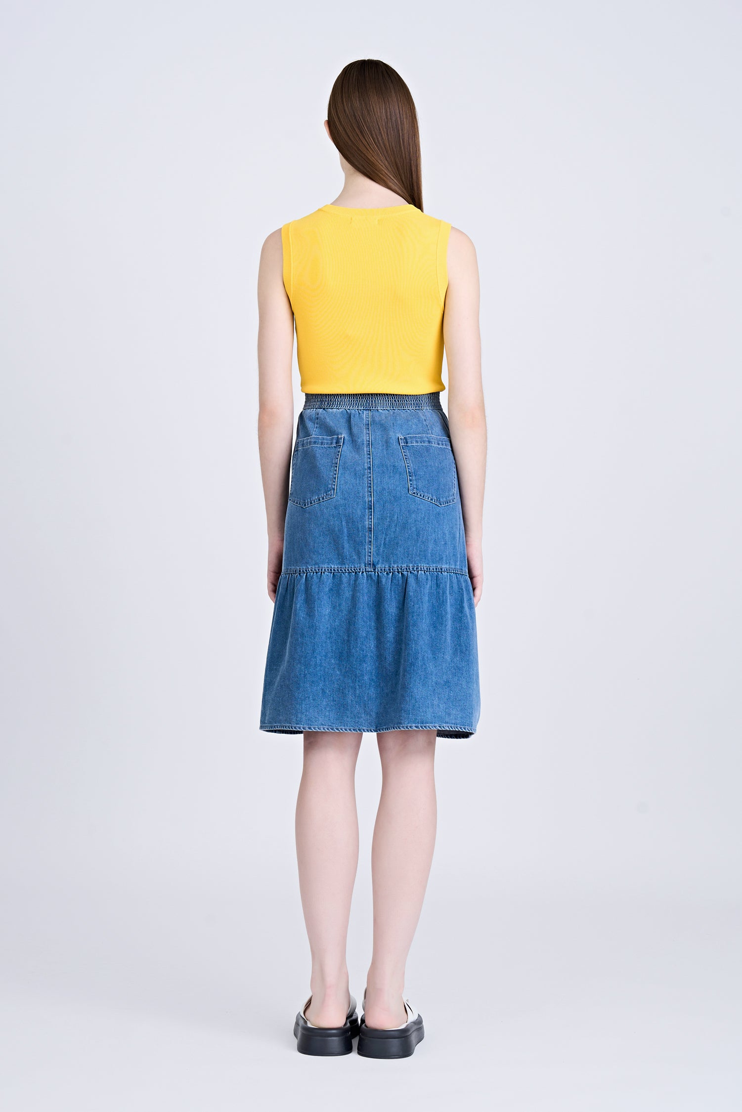 Knitted Sleeveless Top - Cadmium Yellow