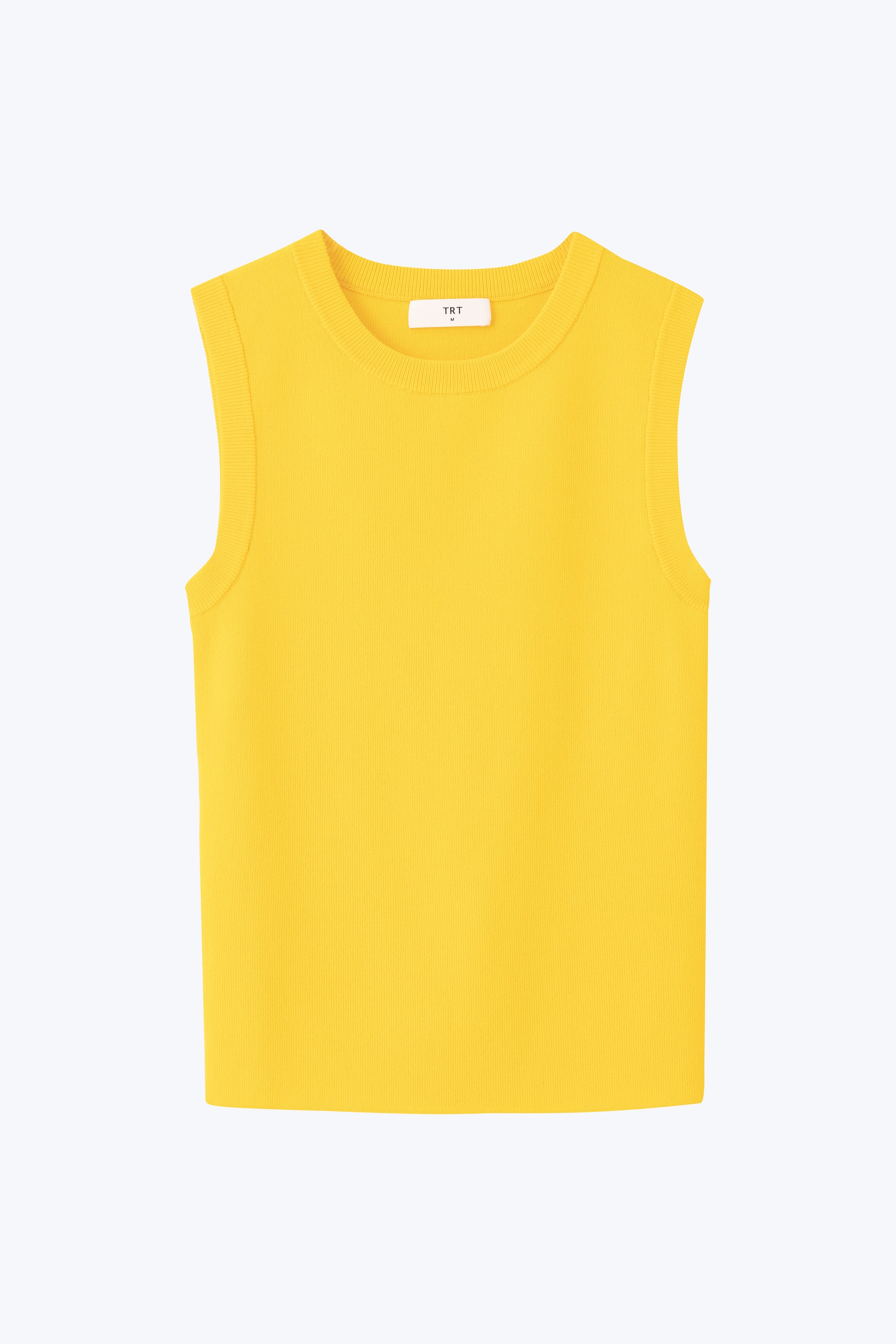 Knitted Sleeveless Top - Cadmium Yellow