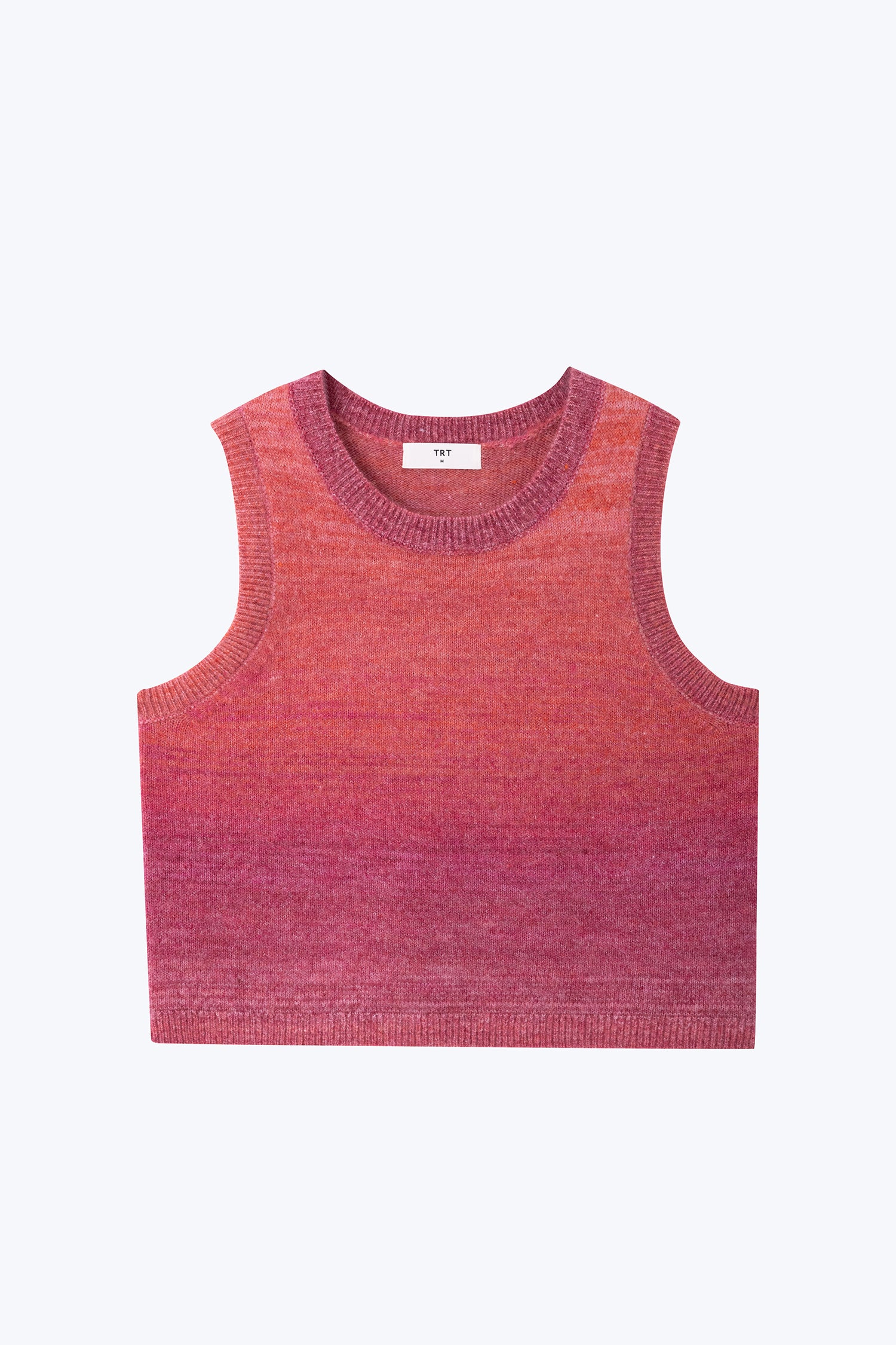Knitted Gradient Sleeveless Top - Rosewood