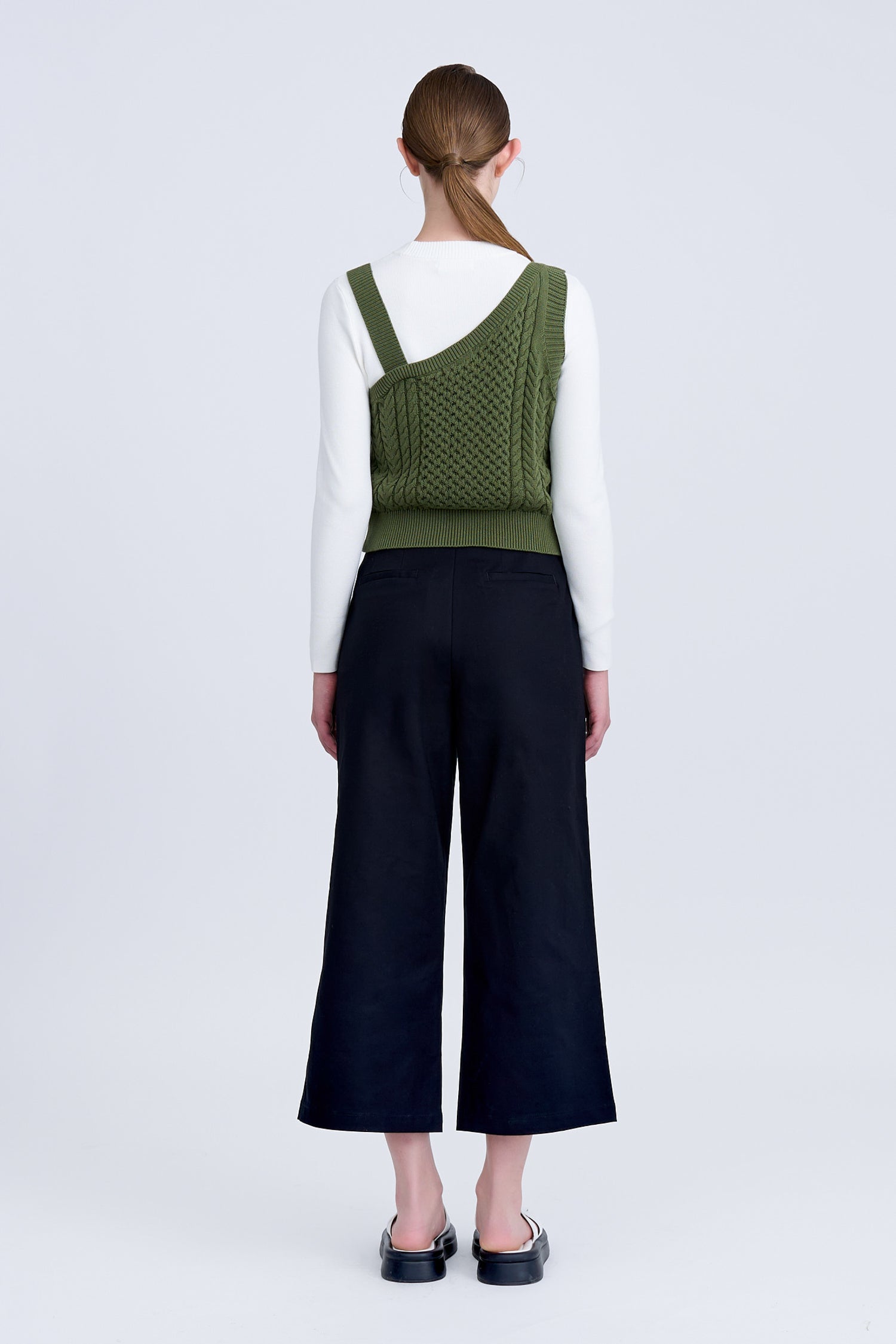 Asymmetric Cable Knit Top