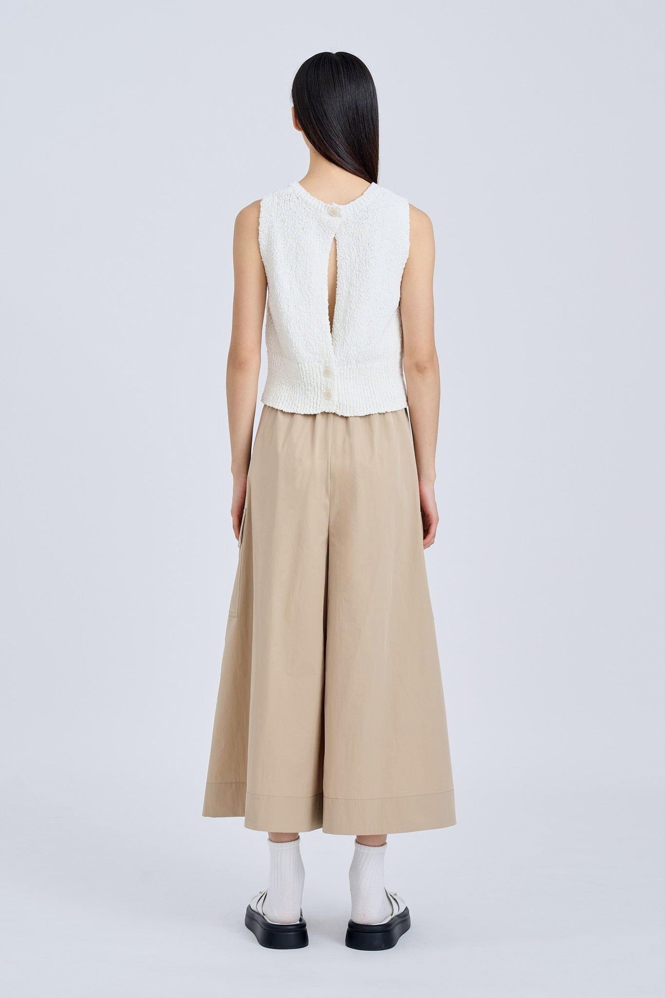 Knitted Textured Top - Cream