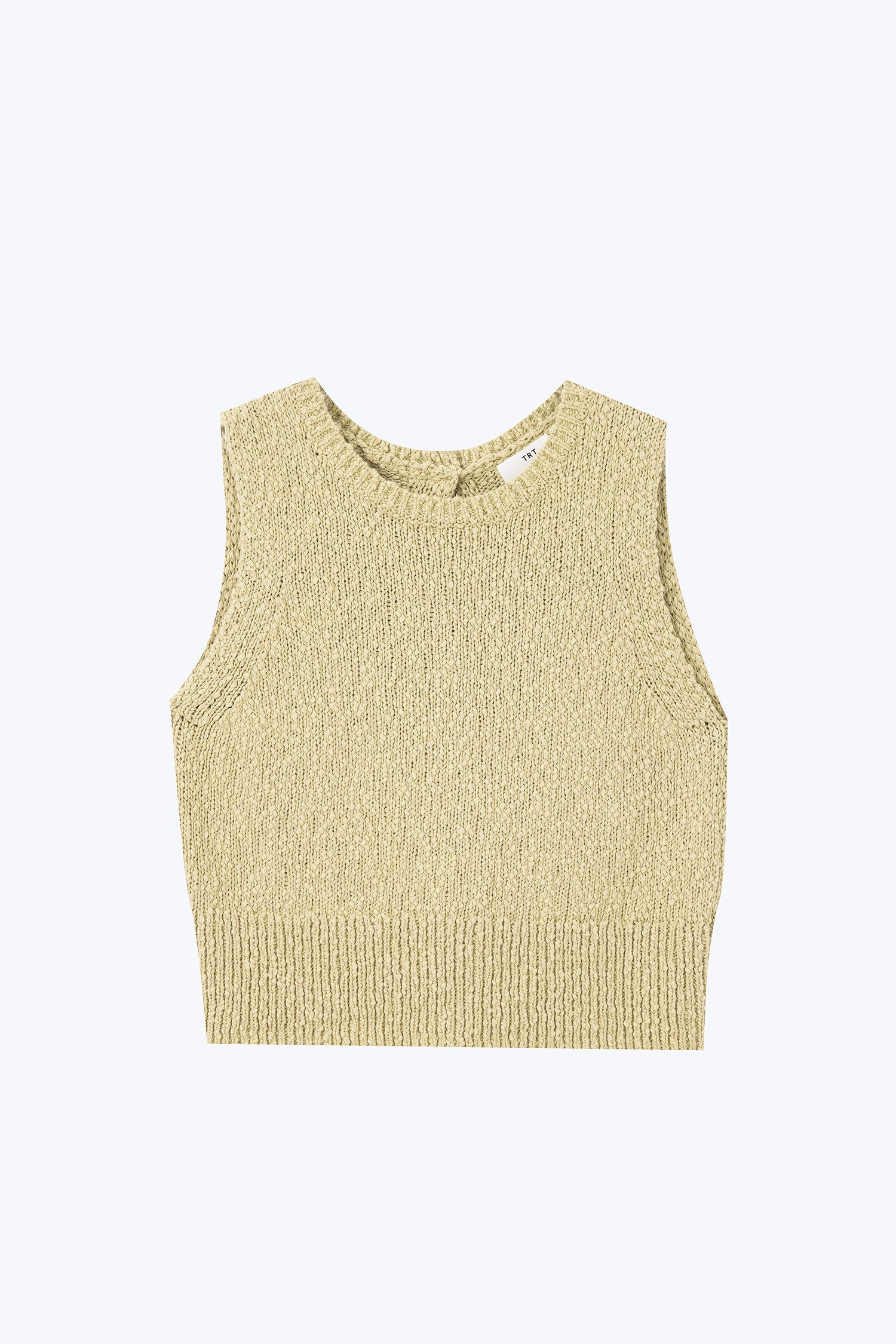 Knitted Textured Top - Dust Green