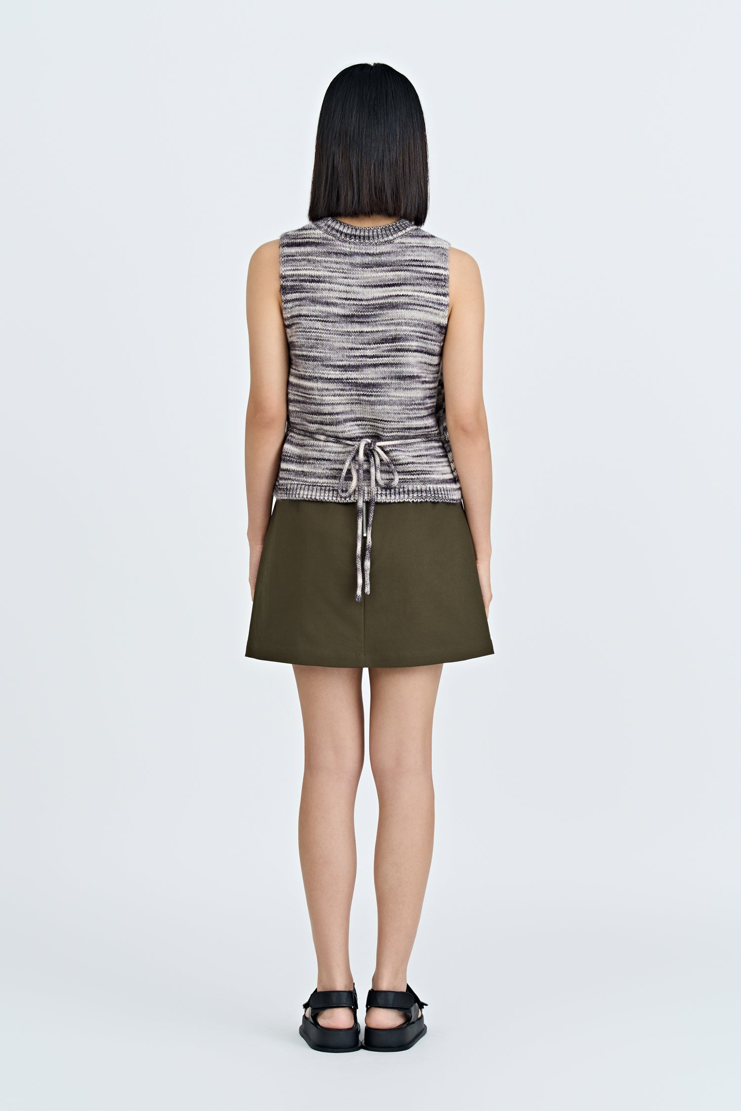 Multi-Coloured Knit Top - Grey