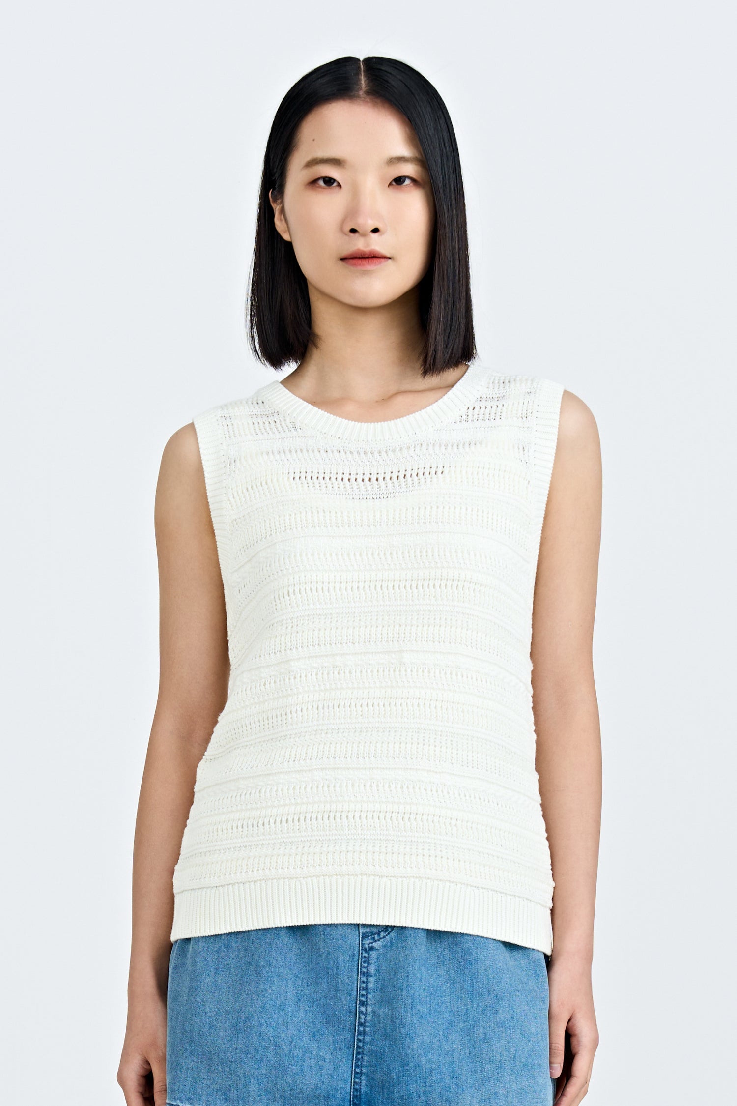 Knitted Textured Top - Cream – The Restyle Trait Malaysia