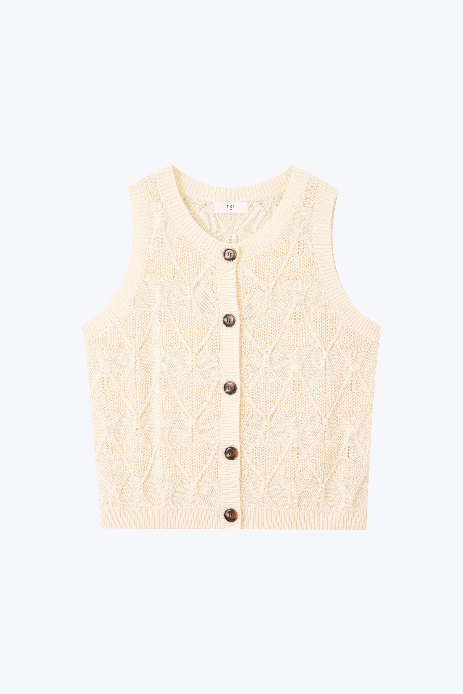 Knitted Vest - Ecru