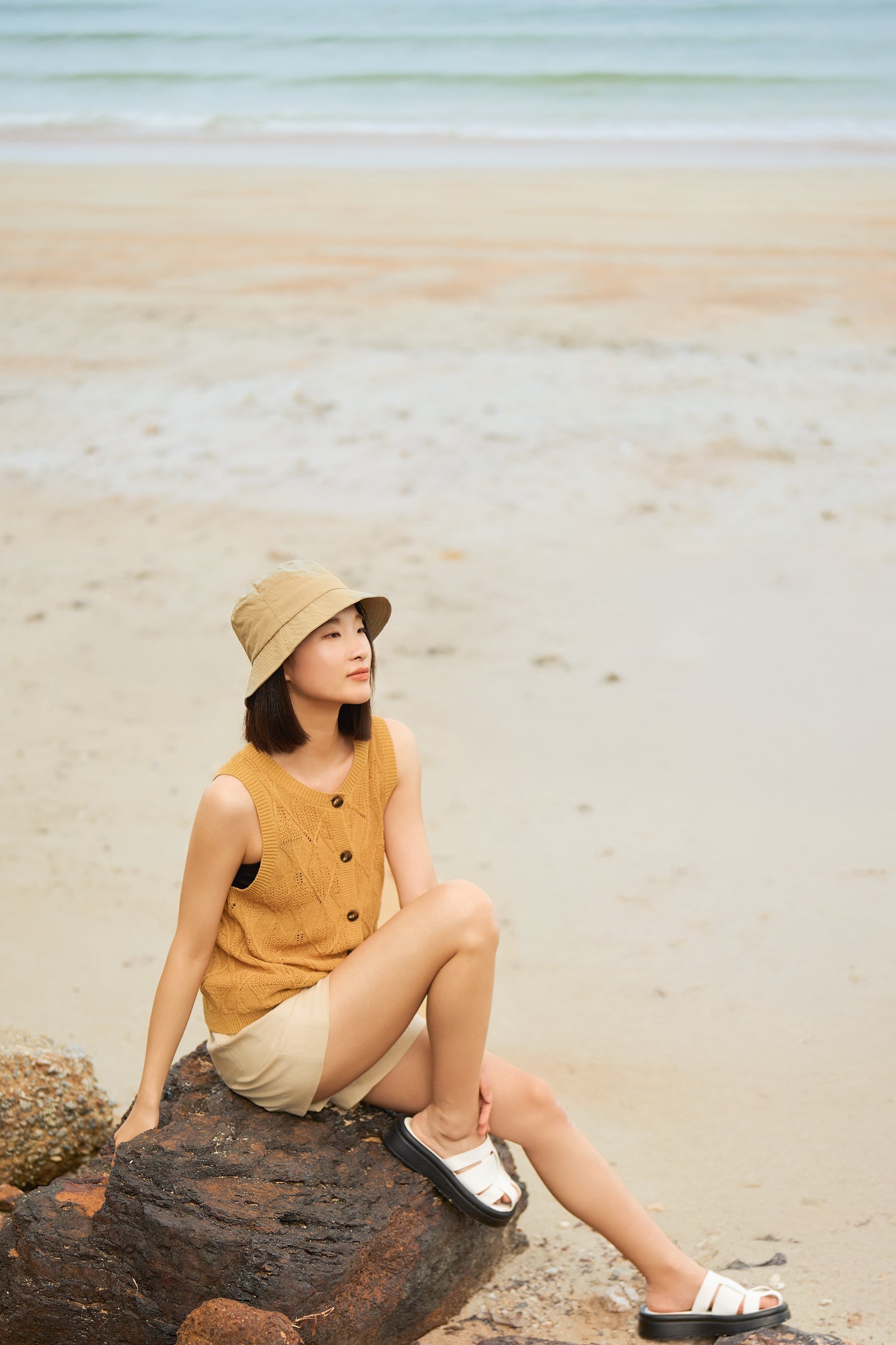 Knitted Vest - Sunray