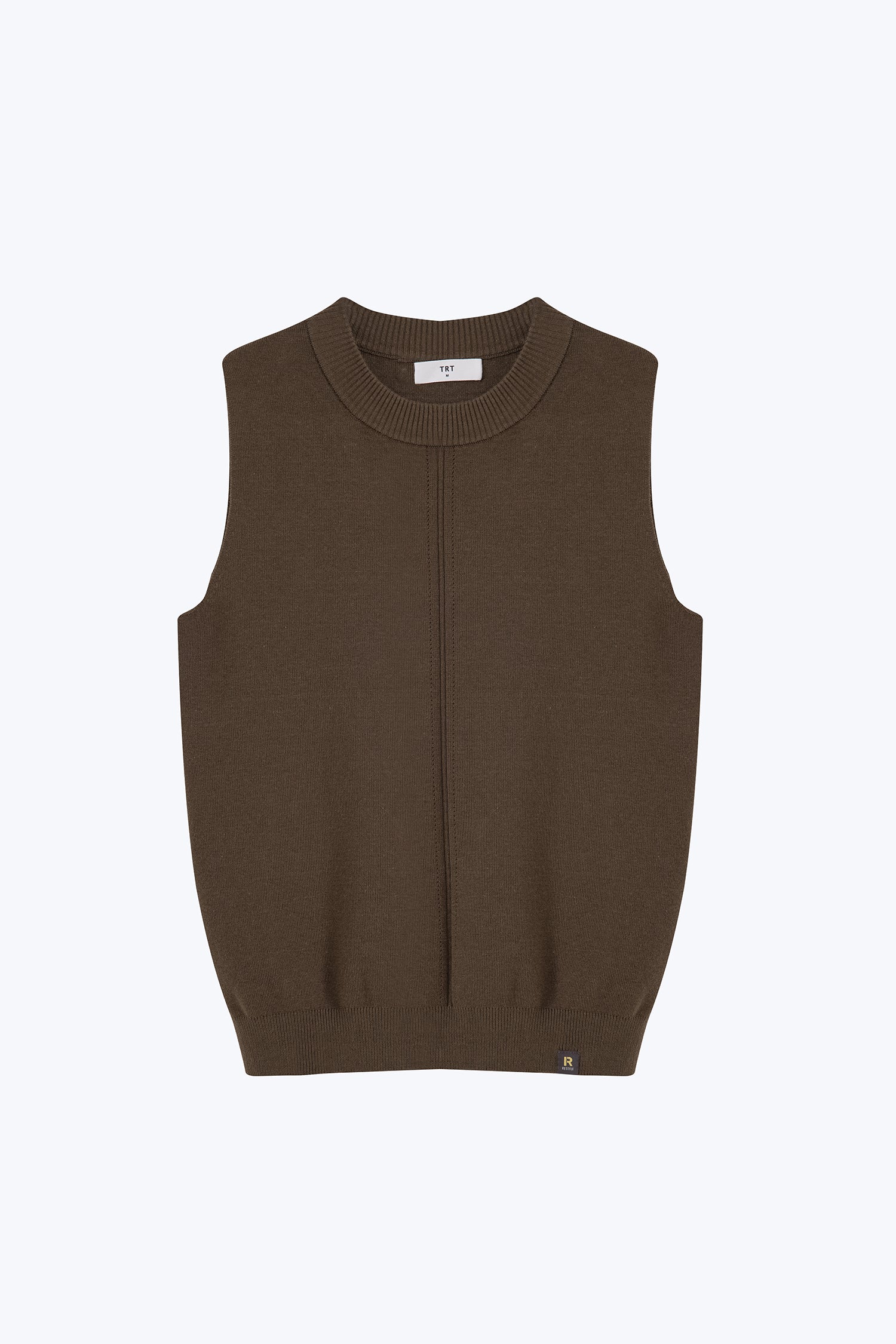 Knitted Sleeveless Top -  Army Green