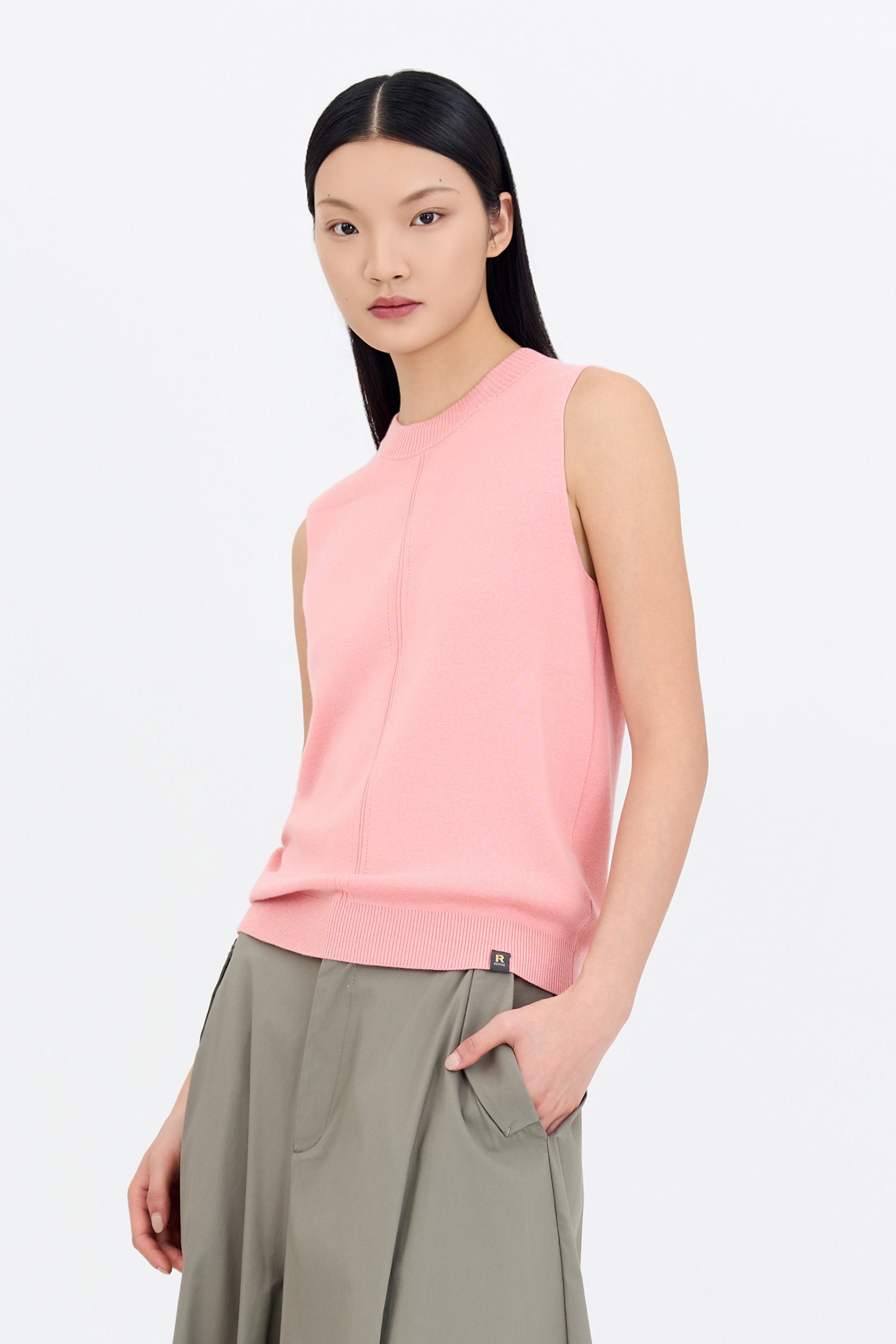 Knitted Sleeveless Top - Blush
