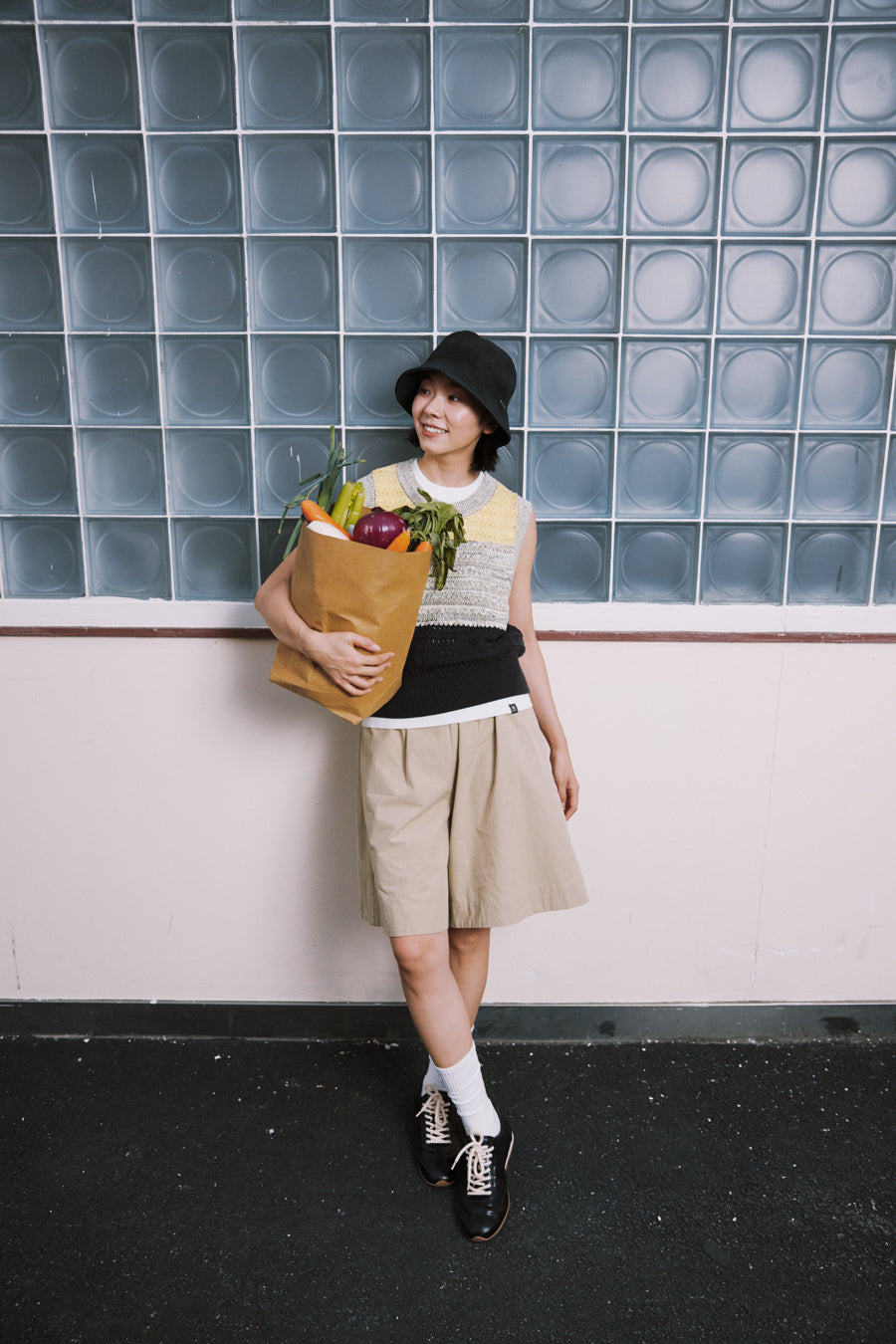 3-Tier Colorblock Sleeveless Knit Top - Canary