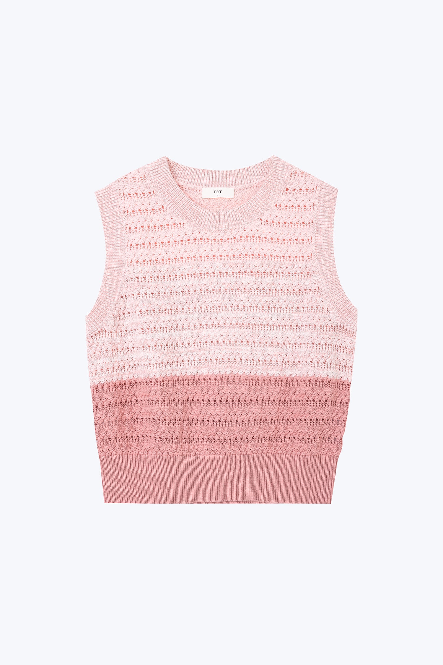 3-Tier Colorblock Sleeveless Knit Top - Peony