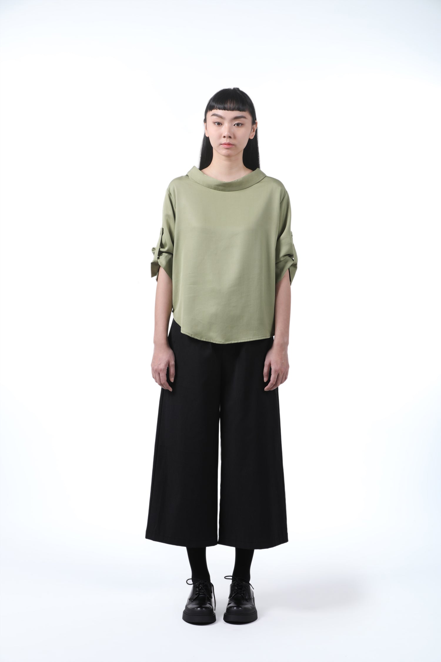 Cotton Rayon Smocked Waist Pants